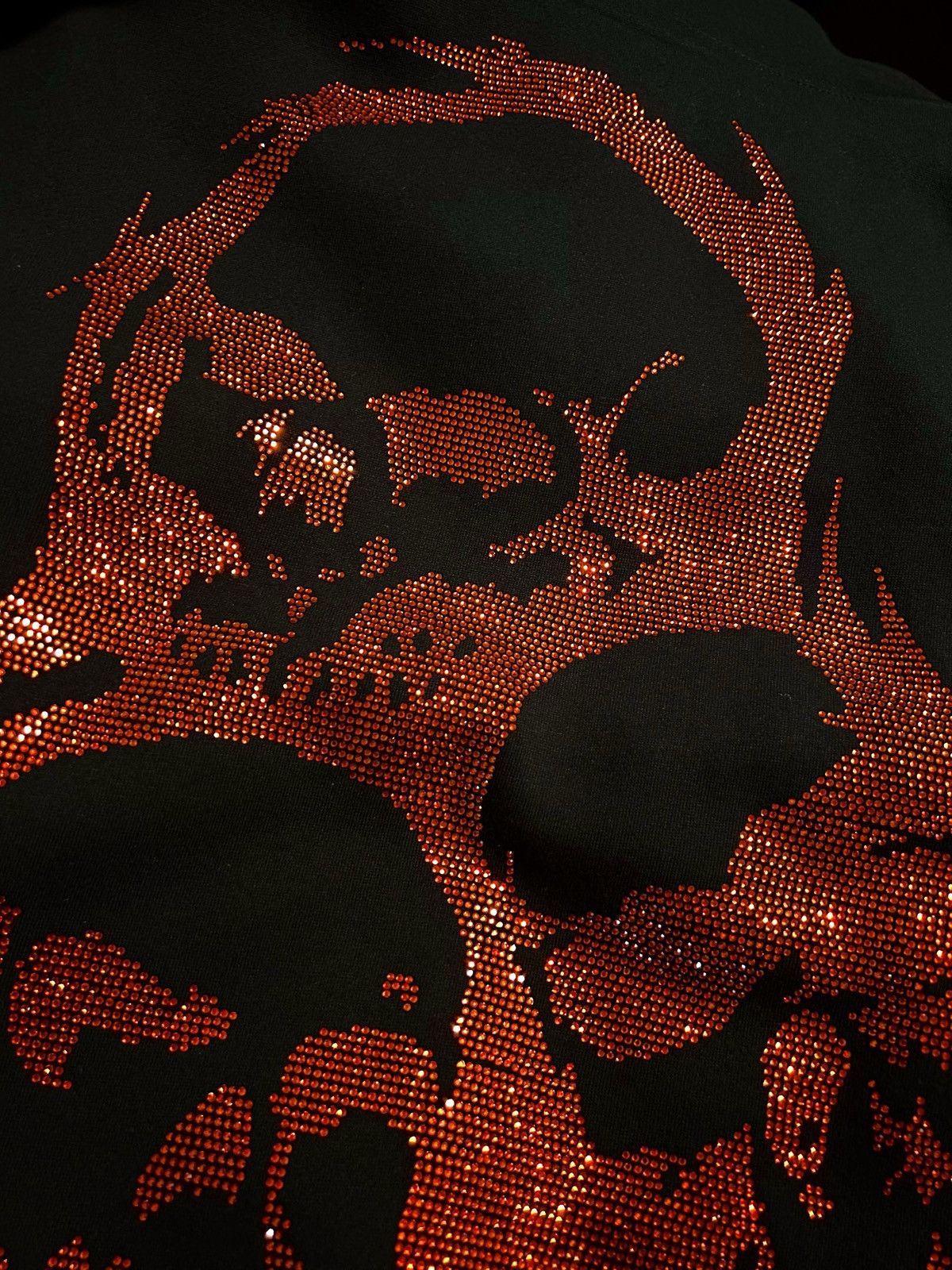 Other FALSE Black Skull Rhinestone Hoodie Size US M / EU 48-50 / 2 - 4 Thumbnail