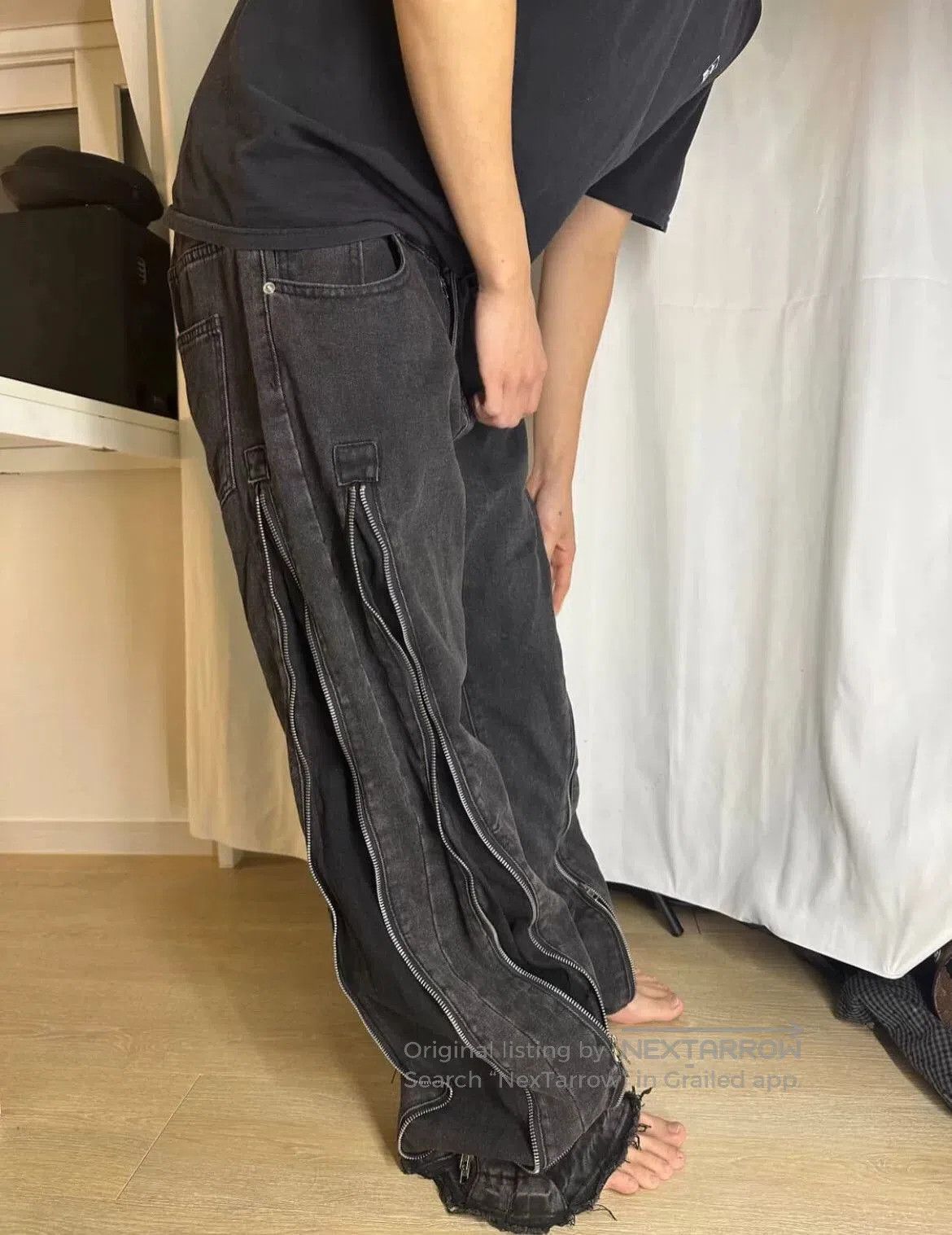 Japanese Brand Vintage Japanese Zip Detail Denim Pants. Size US 41 - 5 Thumbnail