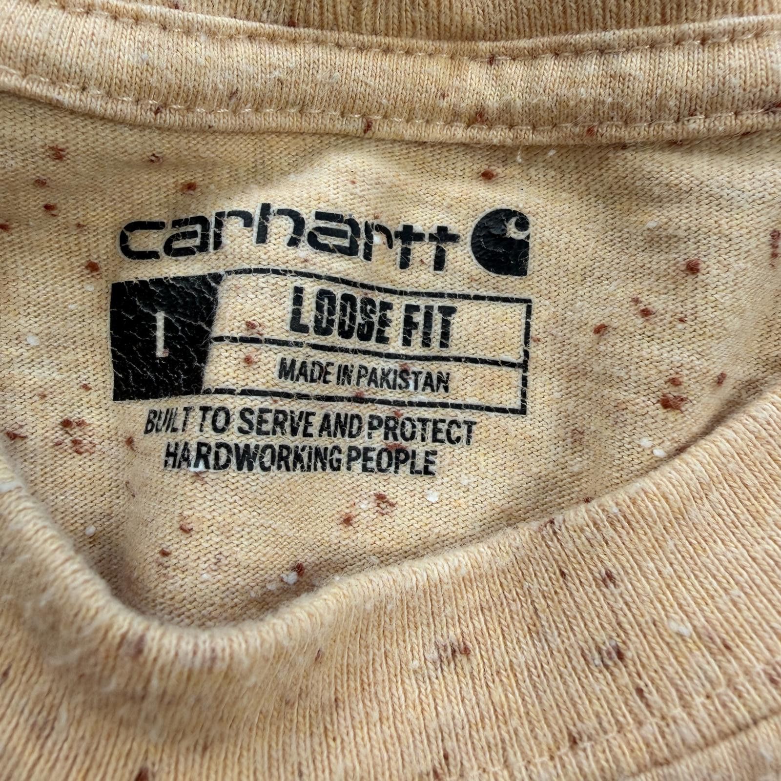 Carhartt Carhartt K87 Pocket T Shirt Yellow Speckled Loose Fit Men L Size US L / EU 52-54 / 3 - 4 Thumbnail