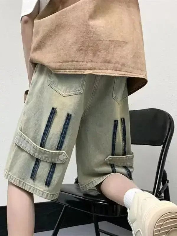 Japanese Brand Loose straight leg high street denim shorts Size US 32 / EU 48 - 6 Thumbnail