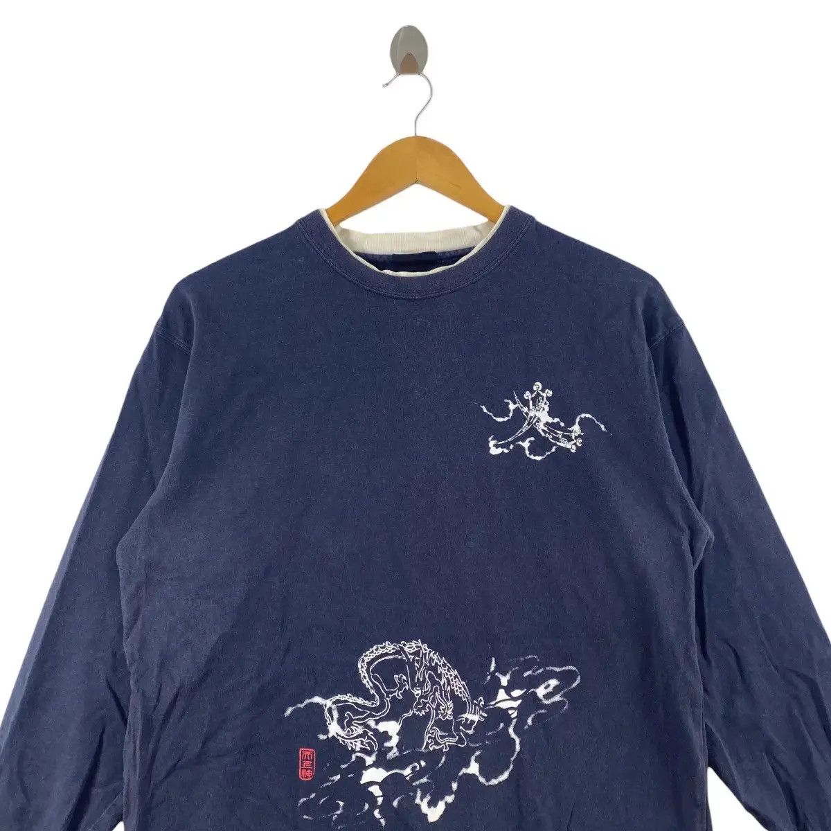 Vintage JAPAN TRADITIONAL DRAGON RYU Goddess Tee Shirt Size US L / EU 52-54 / 3 - 2 Thumbnail
