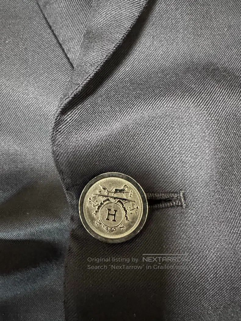 Hermes Hermes Cashmere Blazer Jacket, 90% Cashmere + 10% Mulberry Size 50R - 9 Thumbnail