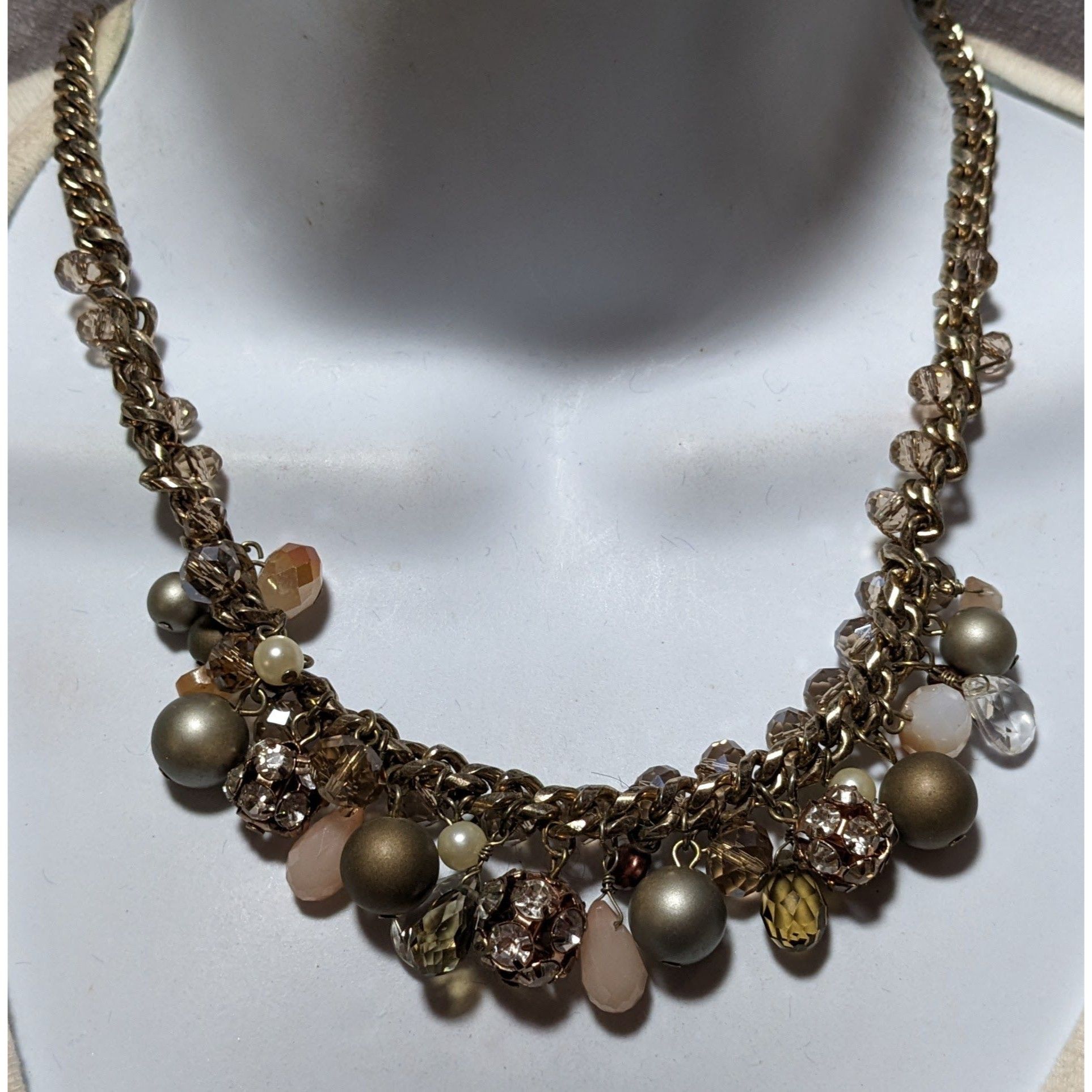 Loft Glam Ann Taylor Loft Gold Beaded Fringe Necklace Size ONE SIZE - 5 Thumbnail