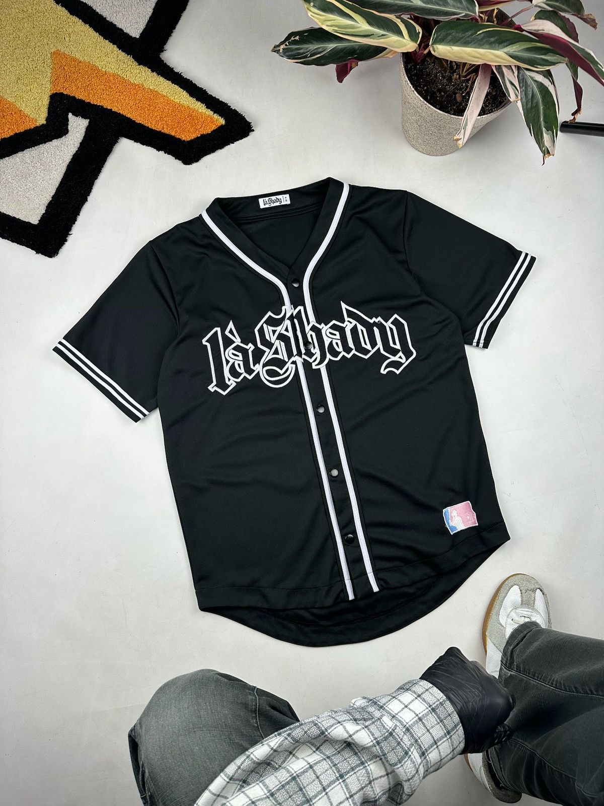 Eminem × Rap Tees × Vintage Vintage Eminem La Shady MLB Jersey Shirt Size US M / EU 48-50 / 2 - 2 Thumbnail