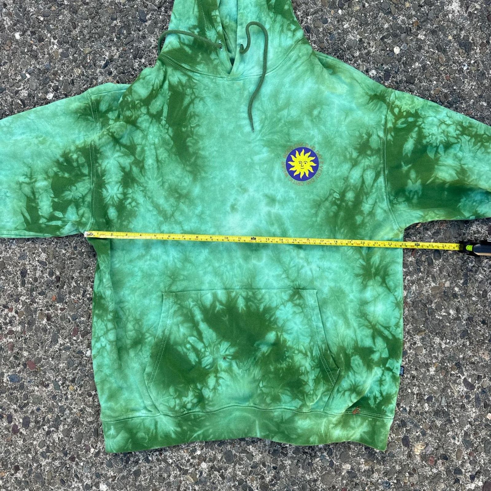 Vintage Critic Wear Green Tie Dye Sun Logo Hoodie Size US L / EU 52-54 / 3 - 6 Thumbnail