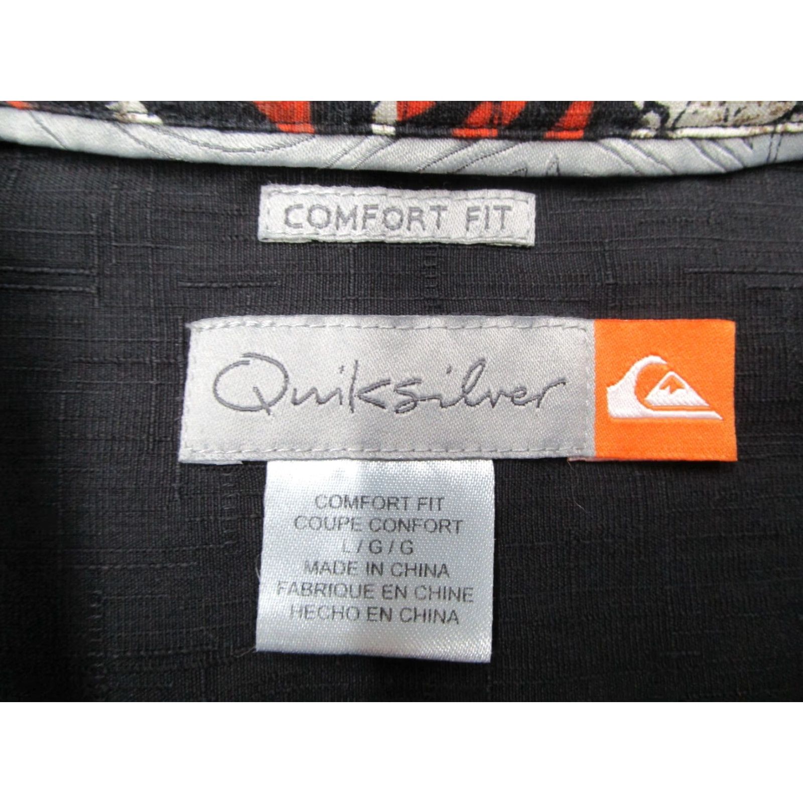 Quiksilver VINTAGE Quiksilver Shirt Mens Large Black Hawaiian Tropical Short Sleeve Button Up Silk Blend Casual Size US L / EU 52-54 / 3 - 3 Thumbnail