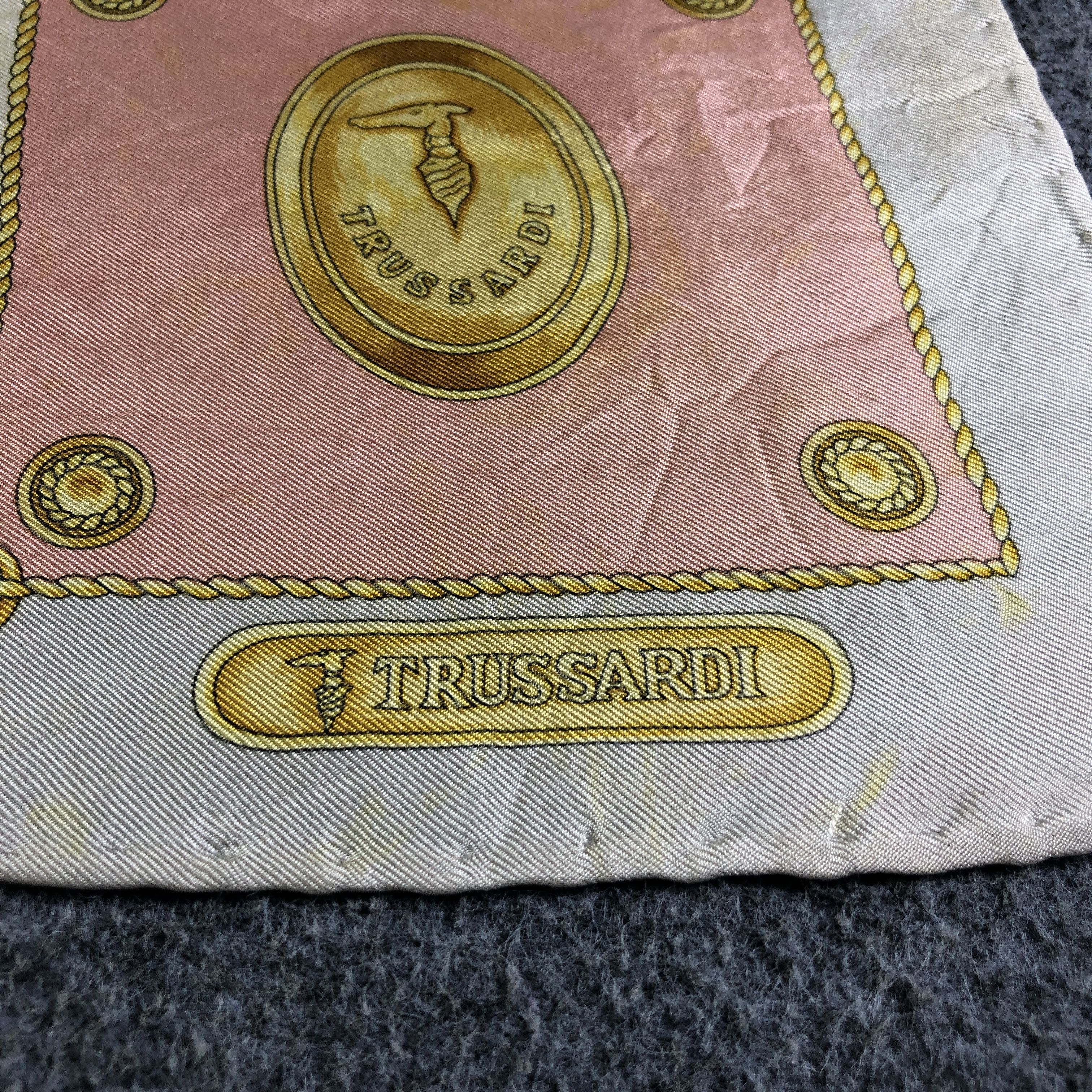 Trussardi Trussardi Luxury Hand Rolled Silk Scarf M1013 Size ONE SIZE - 4 Thumbnail