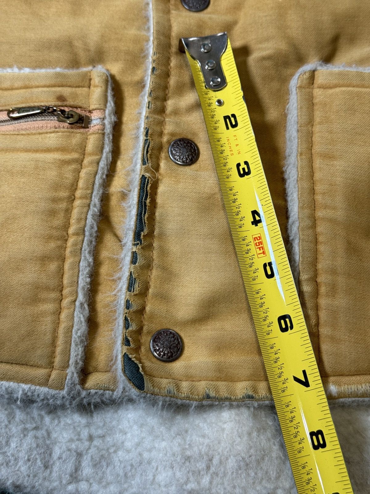 Vintage Vintage 60s 70s Talon Zipper Yellow Reversible Fleece Vest Size US S / EU 44-46 / 1 - 9 Thumbnail