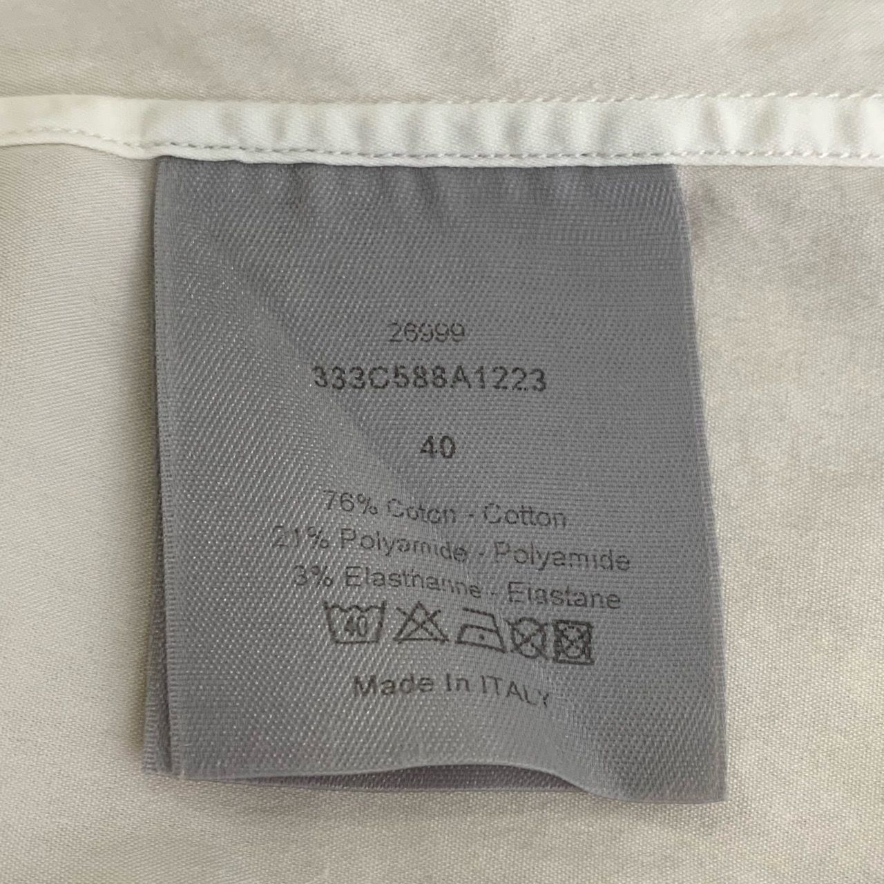 Dior Dior White Long Sleeve Cotton Blend Shirt Size 40 Size US XXS / EU 40 - 4 Thumbnail