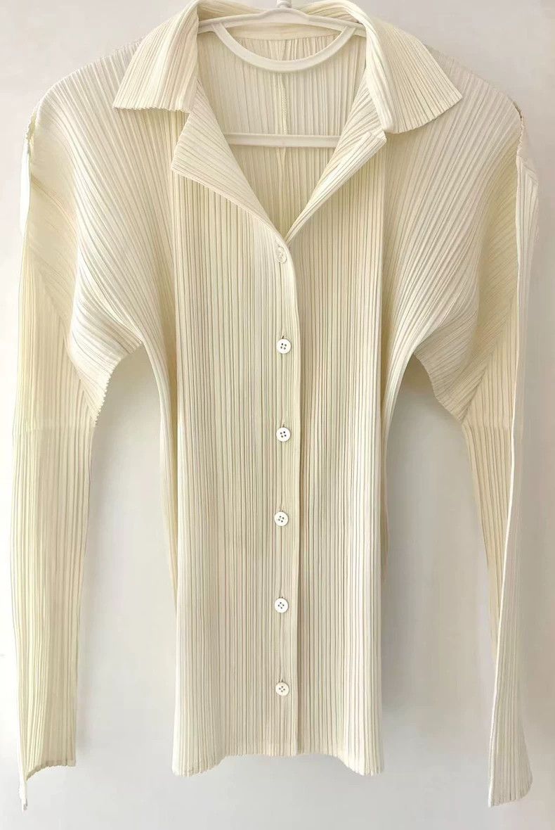 Issey Miyake issey miyake size:3 Cream-white shirt Size XXS / US 00 / IT 34 - 1 Thumbnail