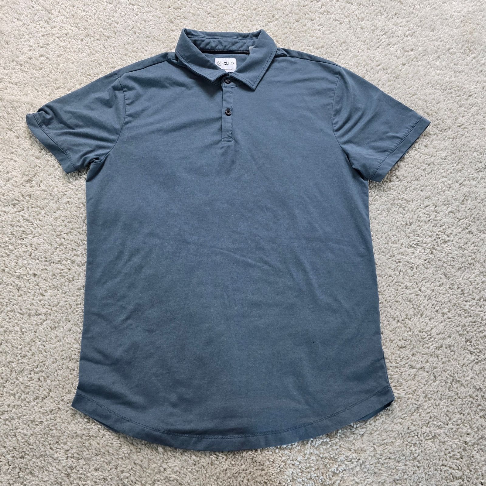 Other Cuts Clothing Mens Large Blue Pique Polo Designer Golf Clean Size US L / EU 52-54 / 3 - 3 Thumbnail