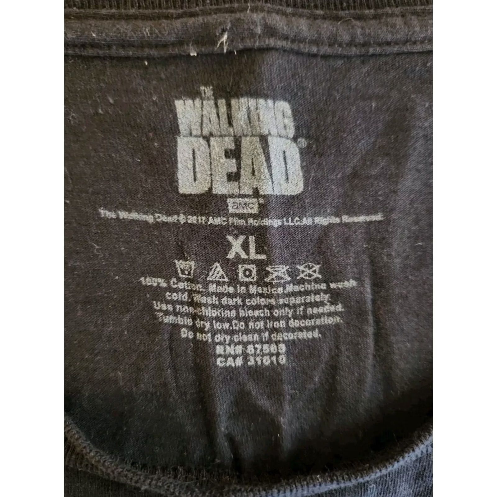 Vintage TWD The Walking Dead Negan I Will Shut That * Down Shirt XL Black Crew Neck 100% Cotton Mens Short Sleeve Size US XL / EU 56 / 4 - 2 Thumbnail
