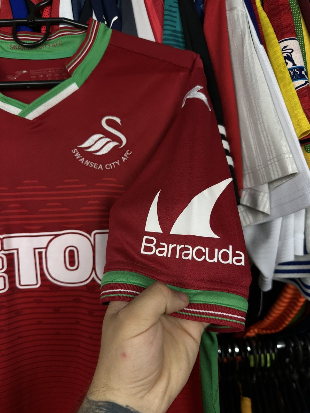 Joma Swansea City 2017 2018 away football shirt jersey Joma Size US L / EU 52-54 / 3 - 5 Thumbnail