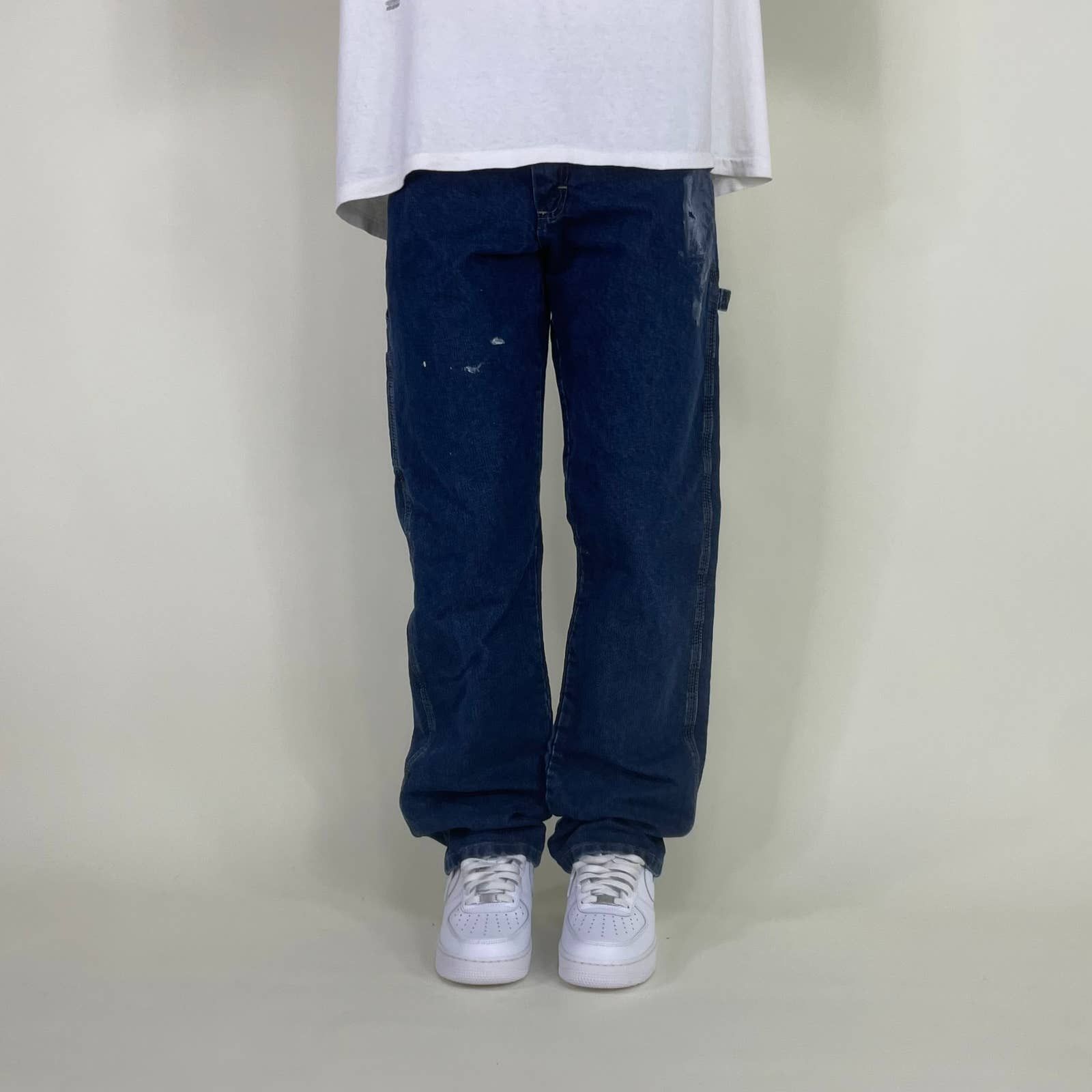 Vintage Vintage Workwear Painters Dungaree Carpenter Denim Pants Size US 29 - 2 Thumbnail