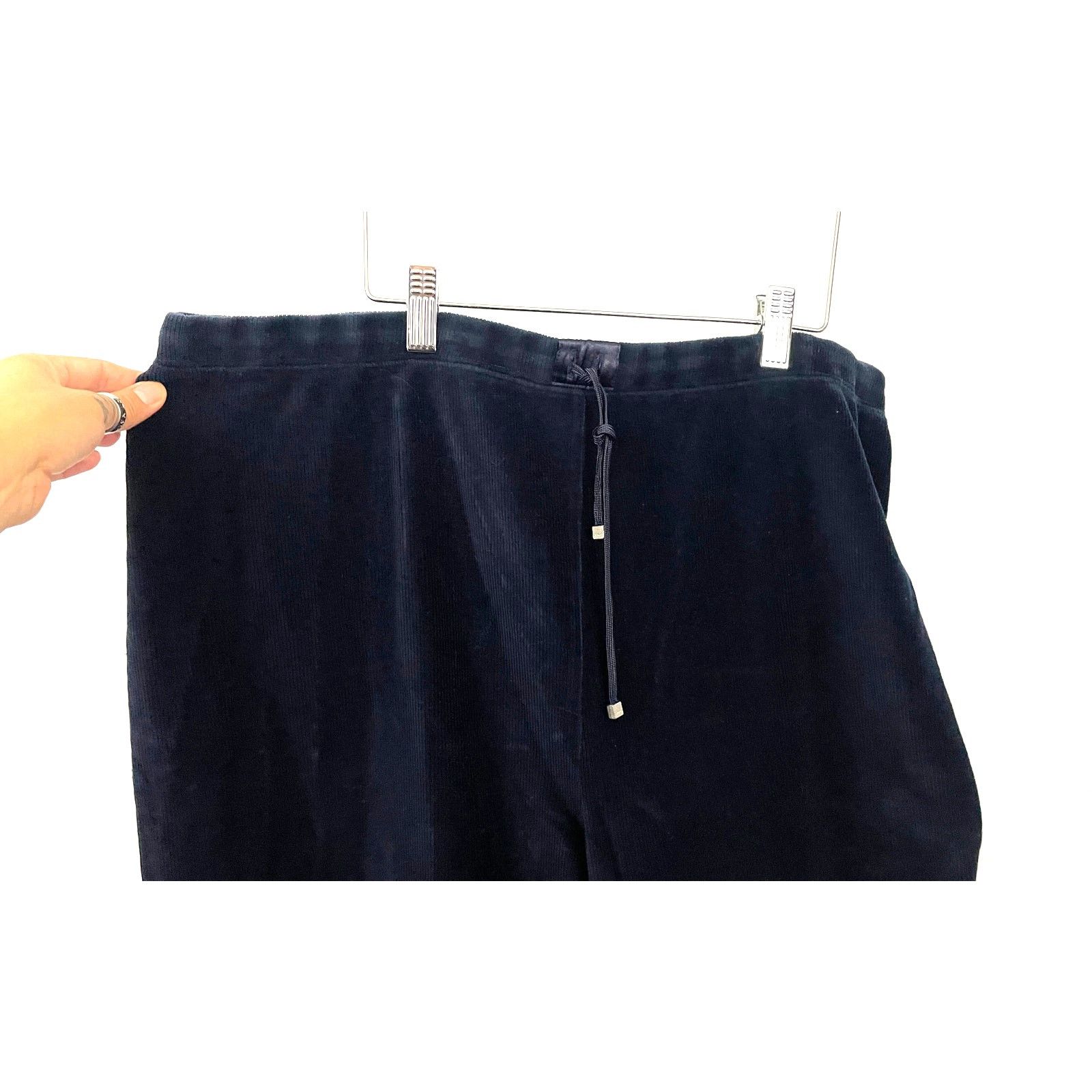 Liz Claiborne Liz Claiborne Navy Blue Tracksuit Corduroy Velour LARGE Size L / US 10 / IT 46 - 10 Thumbnail