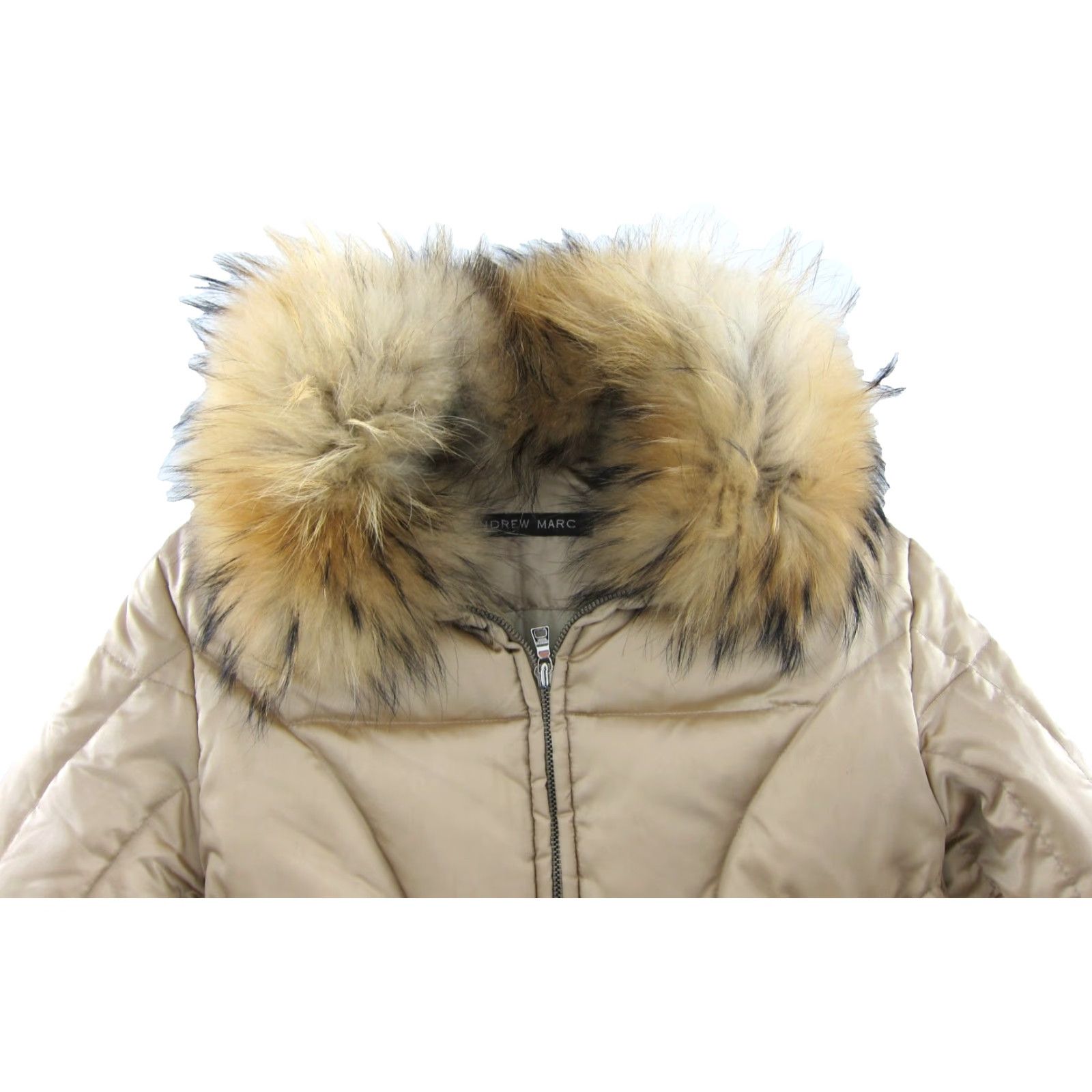 Andrew Marc Andrew Mark Gold Quilted Removable Faux Fur Down Feather Puffer Jacket Medium Size M / US 6-8 / IT 42-44 - 5 Thumbnail