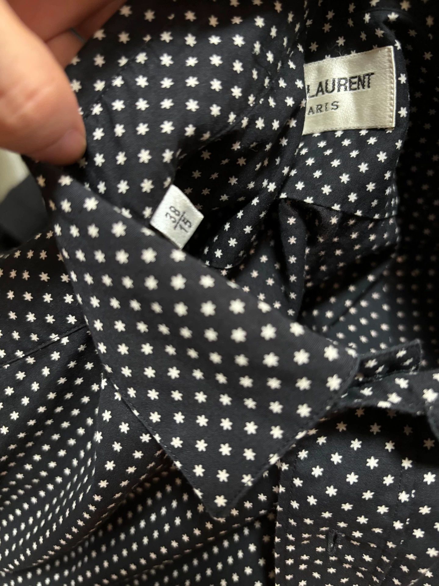 Saint Laurent Paris Saint Laurent SLP 16SS black white star shirt 38 S new Size US S / EU 44-46 / 1 - 4 Thumbnail