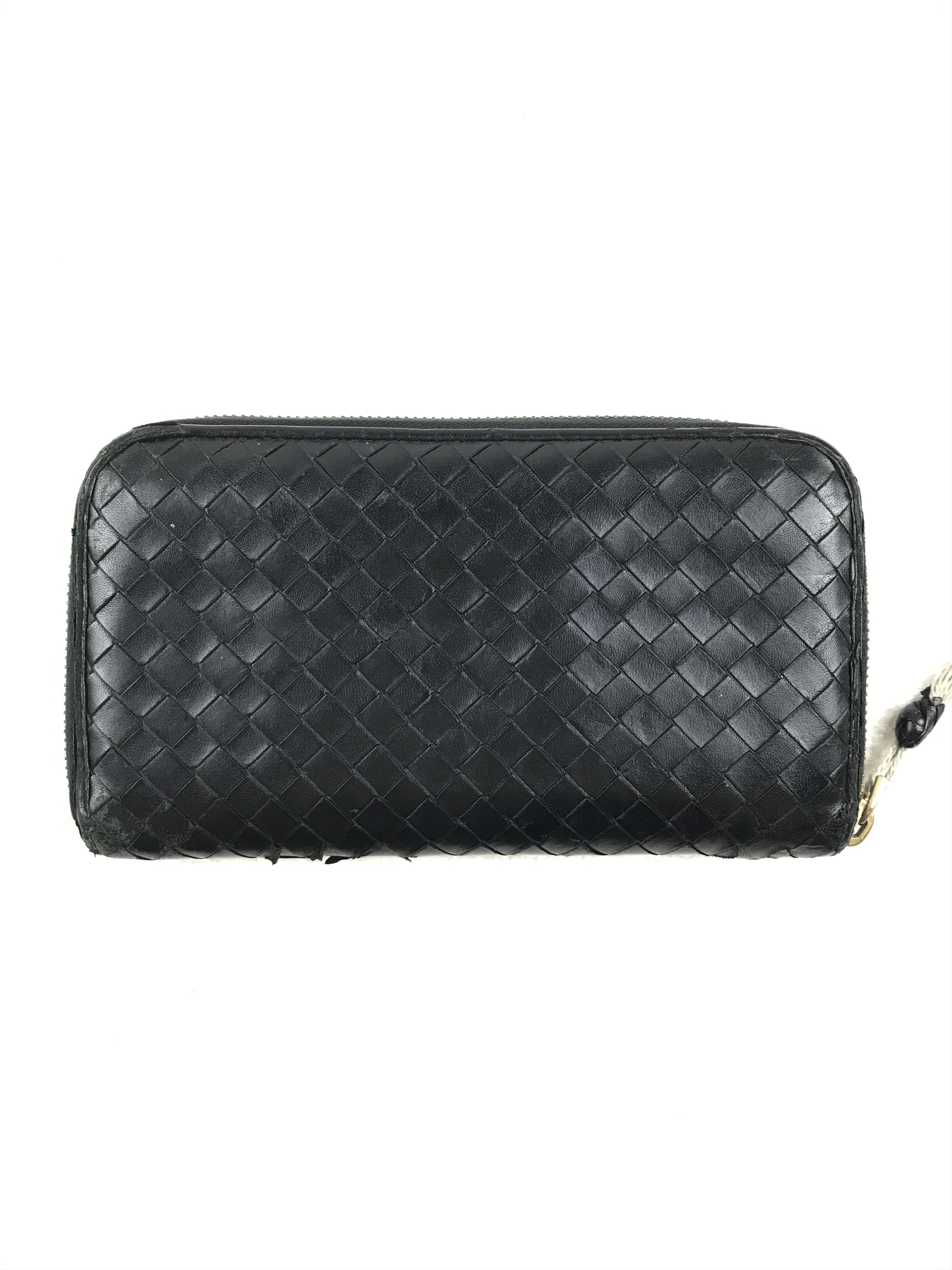 Vintage Bottega Veneta Intrecciato Zip Around Long Wallet
