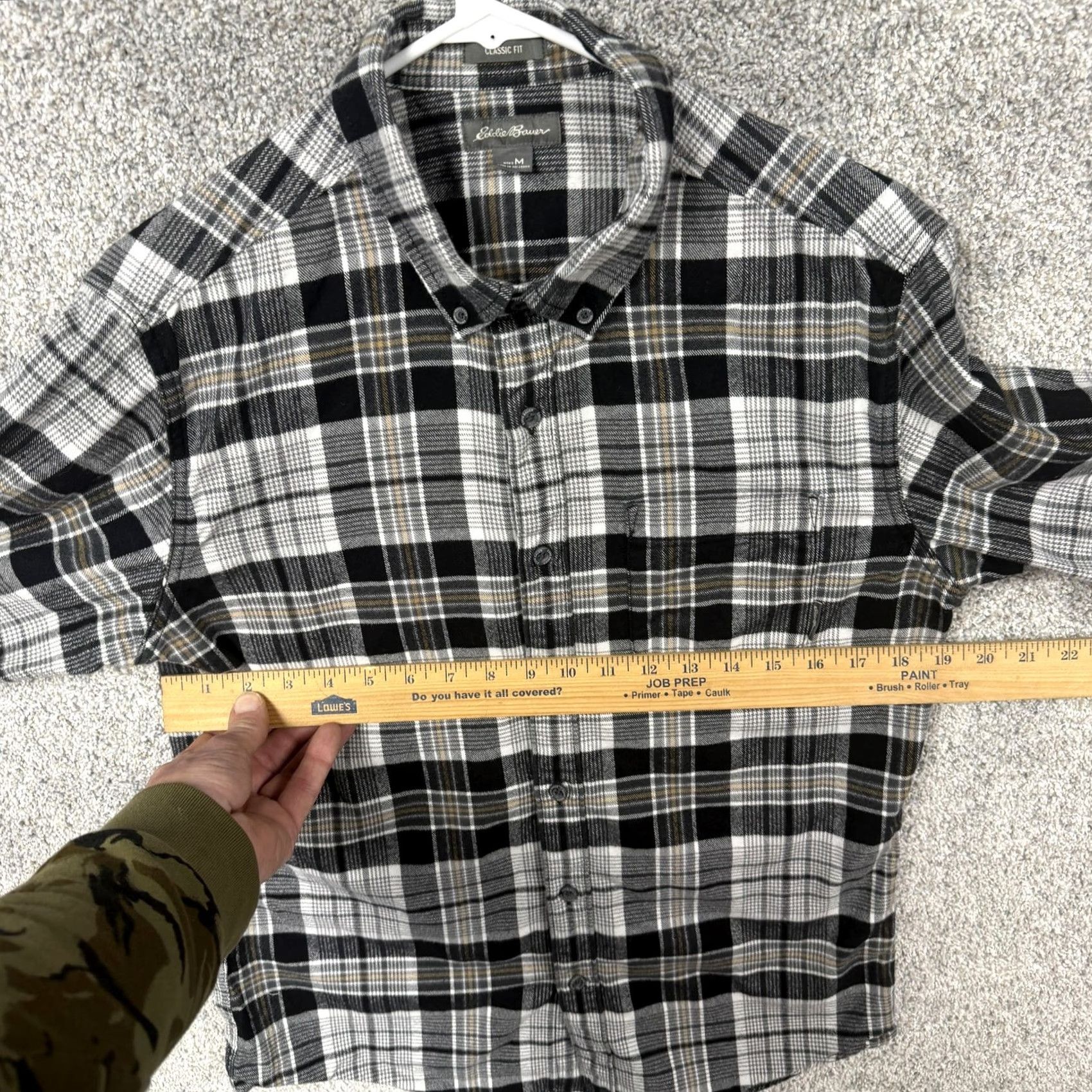 Eddie Bauer Eddie Bauer Flannel Button-Down Shirt Mens M Black Plaid Classic Fit Button-Up Casual Workwear Size US M / EU 48-50 / 2 - 4 Thumbnail