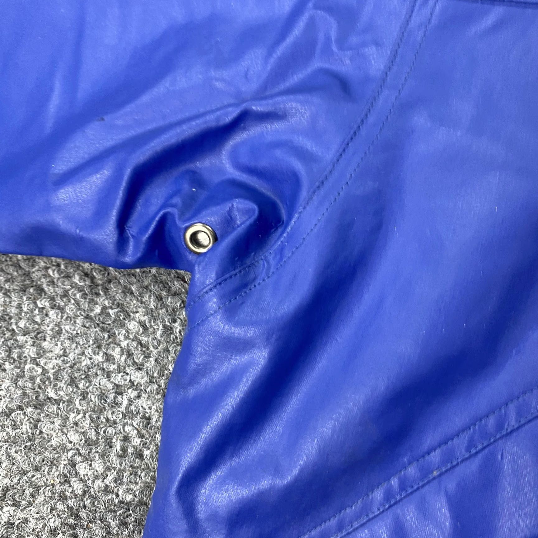 Vintage VINTAGE Woolrich Rain Coat Jacket Mens Medium Blue PVC Snap Zip Lined Casual Size US M / EU 48-50 / 2 - 6 Thumbnail