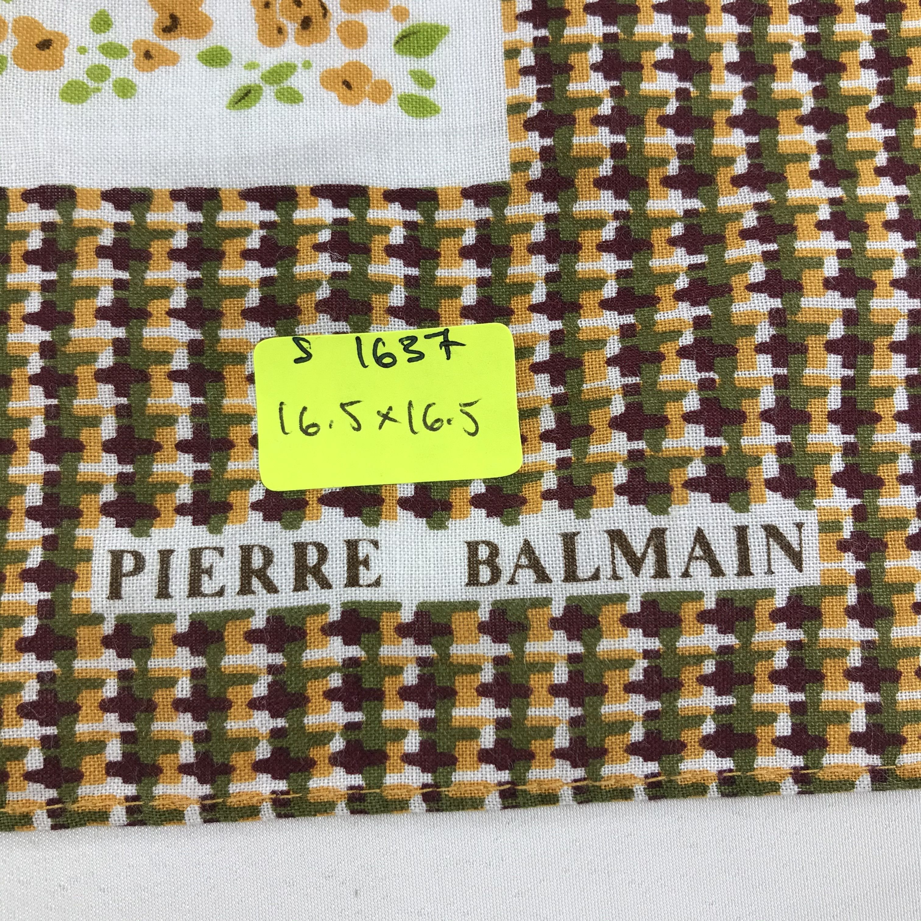 Pierre Balmain × Vintage Pierre Balmain Bandana / Handkerchief / Neckerchief - S1637 Size ONE SIZE - 5 Thumbnail
