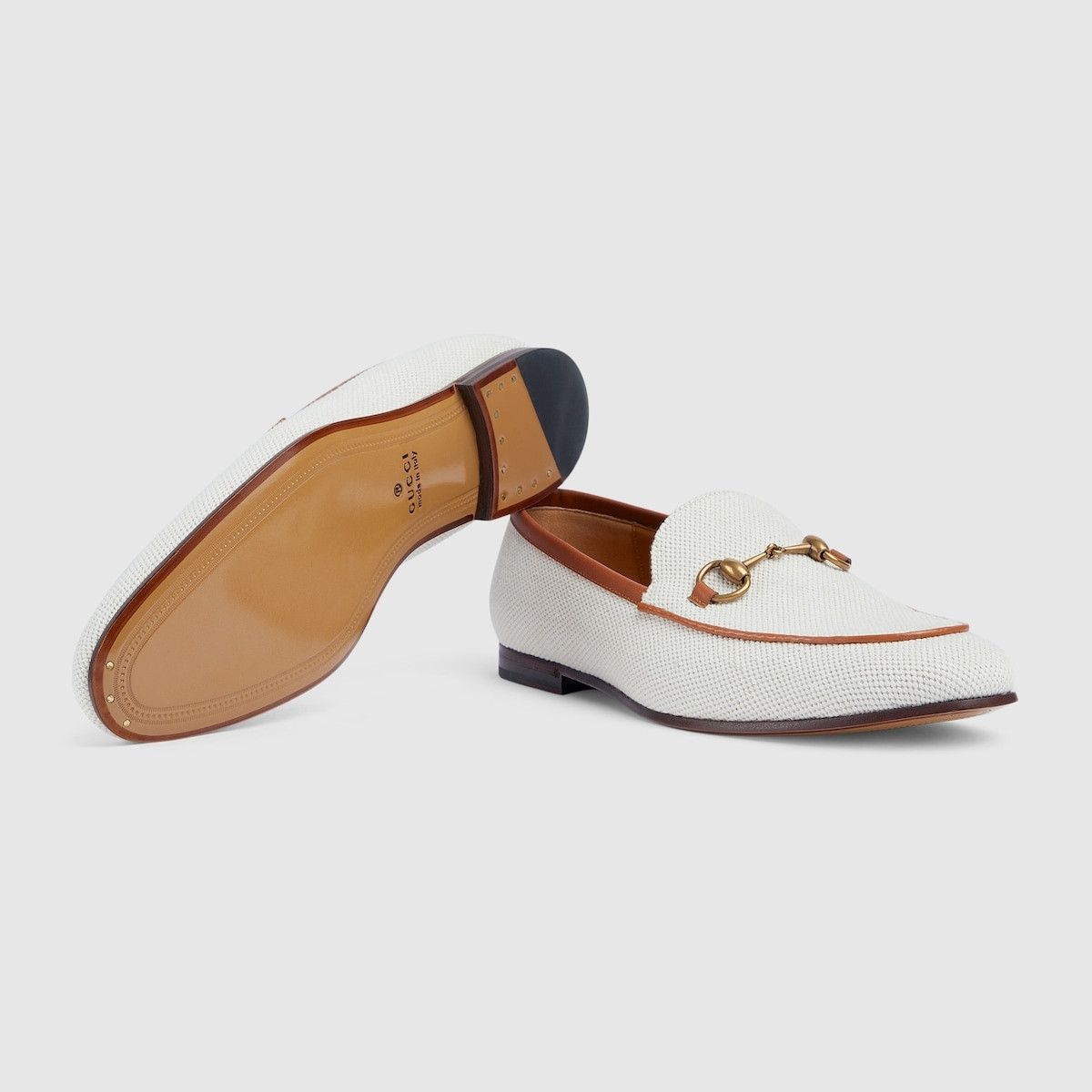 Gucci oc11z1025 Men's Gucci Jordaan Loafers in White Size US 15 / EU 48 - 5 Thumbnail