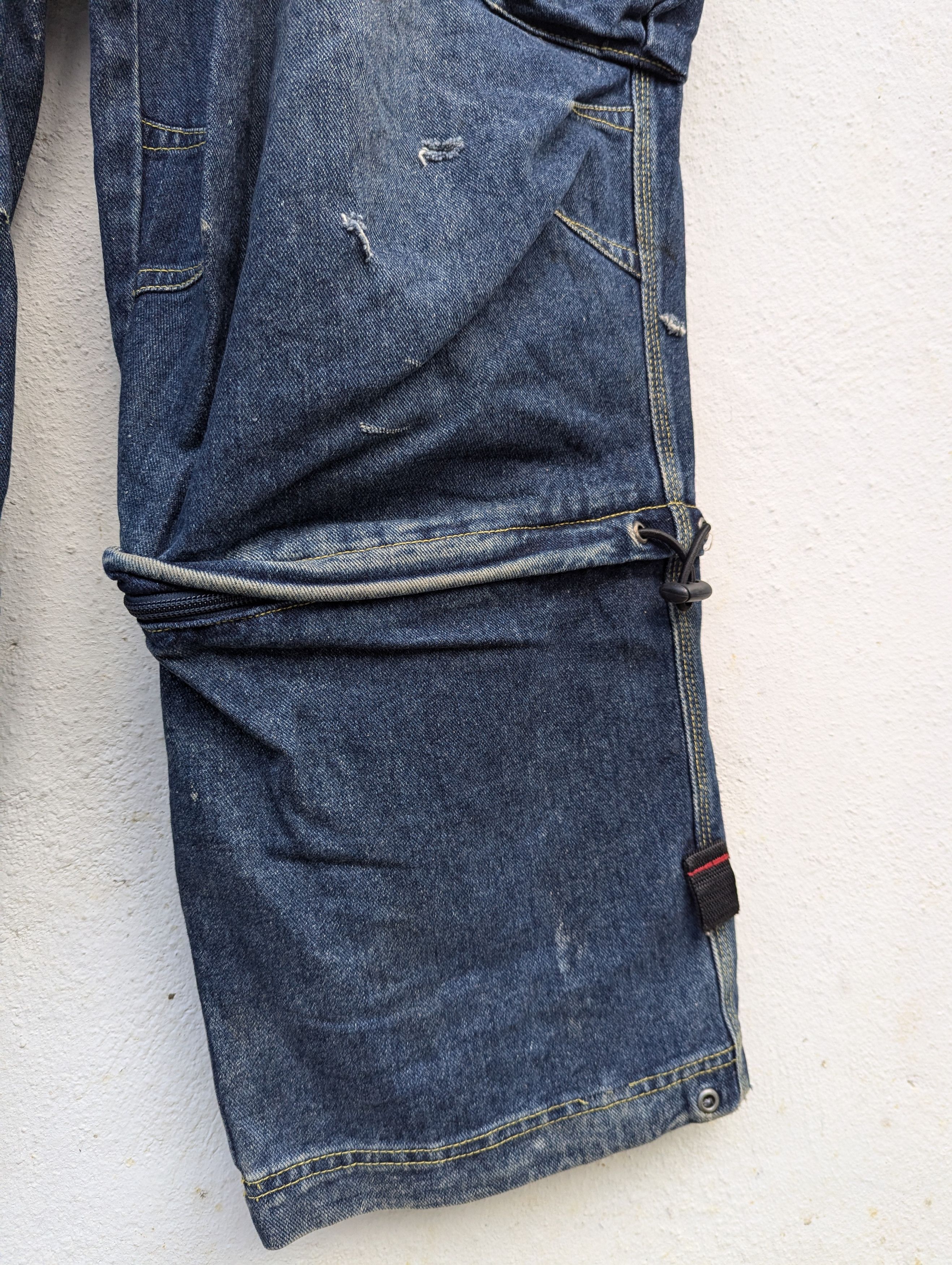 Japanese Brand FREAKY SOUL MANAGER DENIM LOOSE CARGO PANTS Size US 30 / EU 46 - 4 Thumbnail