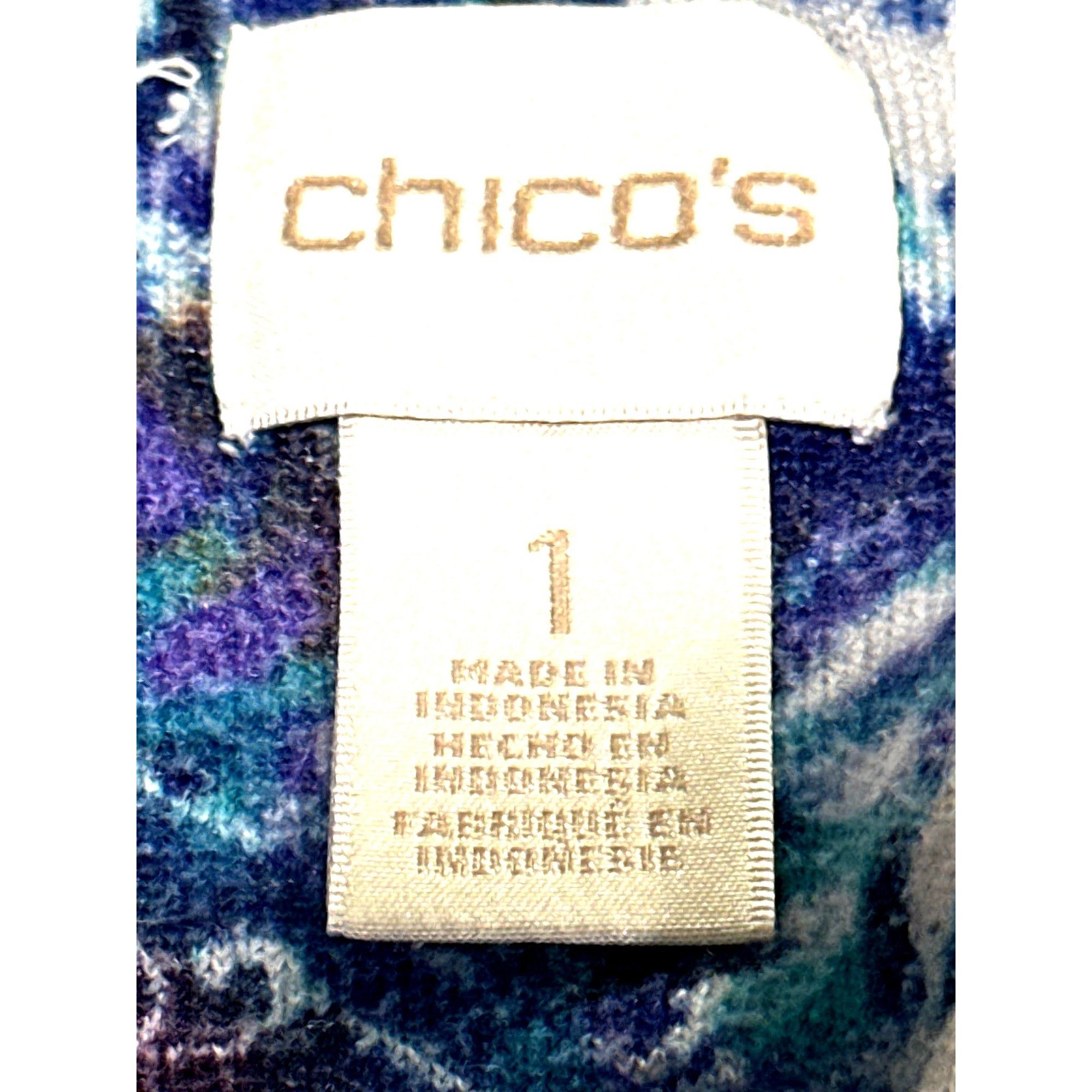Chicos Chicos Long Sleeve Top Multicolored Paisley Print Blouse Boh Size M / US 6-8 / IT 42-44 - 5 Thumbnail