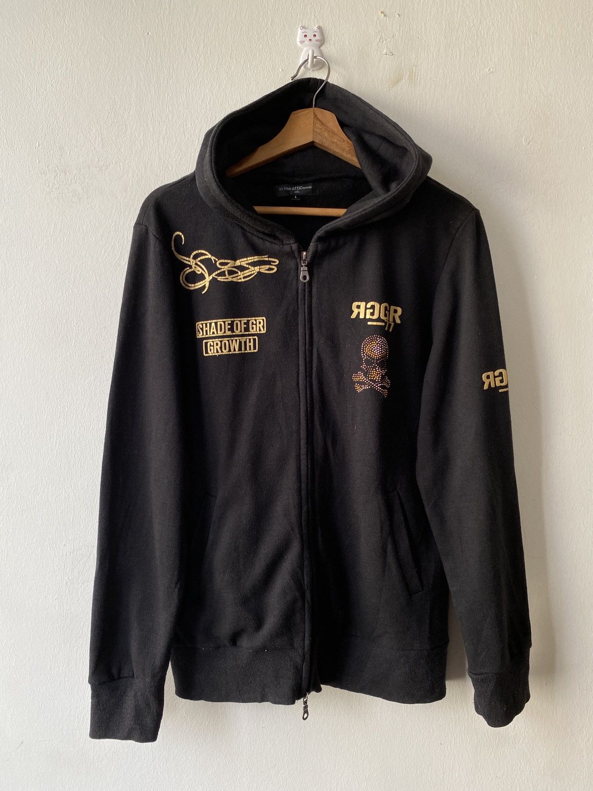 In The Attic × Japanese Brand In The Attic Homme Skull Design Zipper Hoodie Size US M / EU 48-50 / 2 - 3 Thumbnail