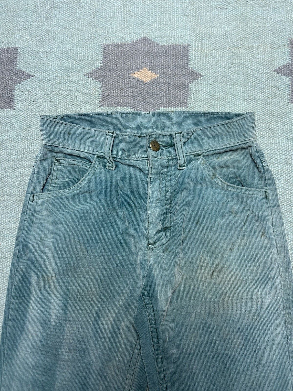 Lee 70s corduroy bell bottom pants Lee faded distressed 25x31 Size 25" / US 0 / IT 36 - 6 Thumbnail