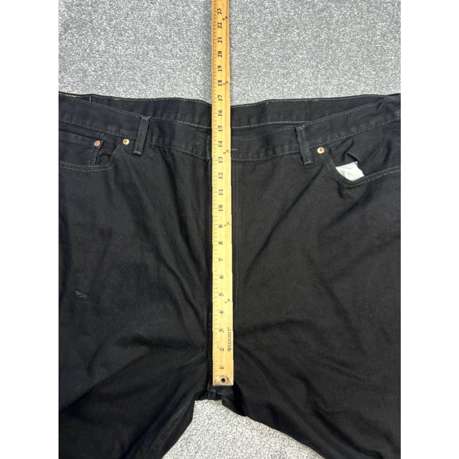 Levi's Levis 550 Jeans Mens 52 Black Cotton High Rise Relaxed Fit Straight Leg 50x27 Vintage No Size US 36 / EU 52 - 4 Thumbnail