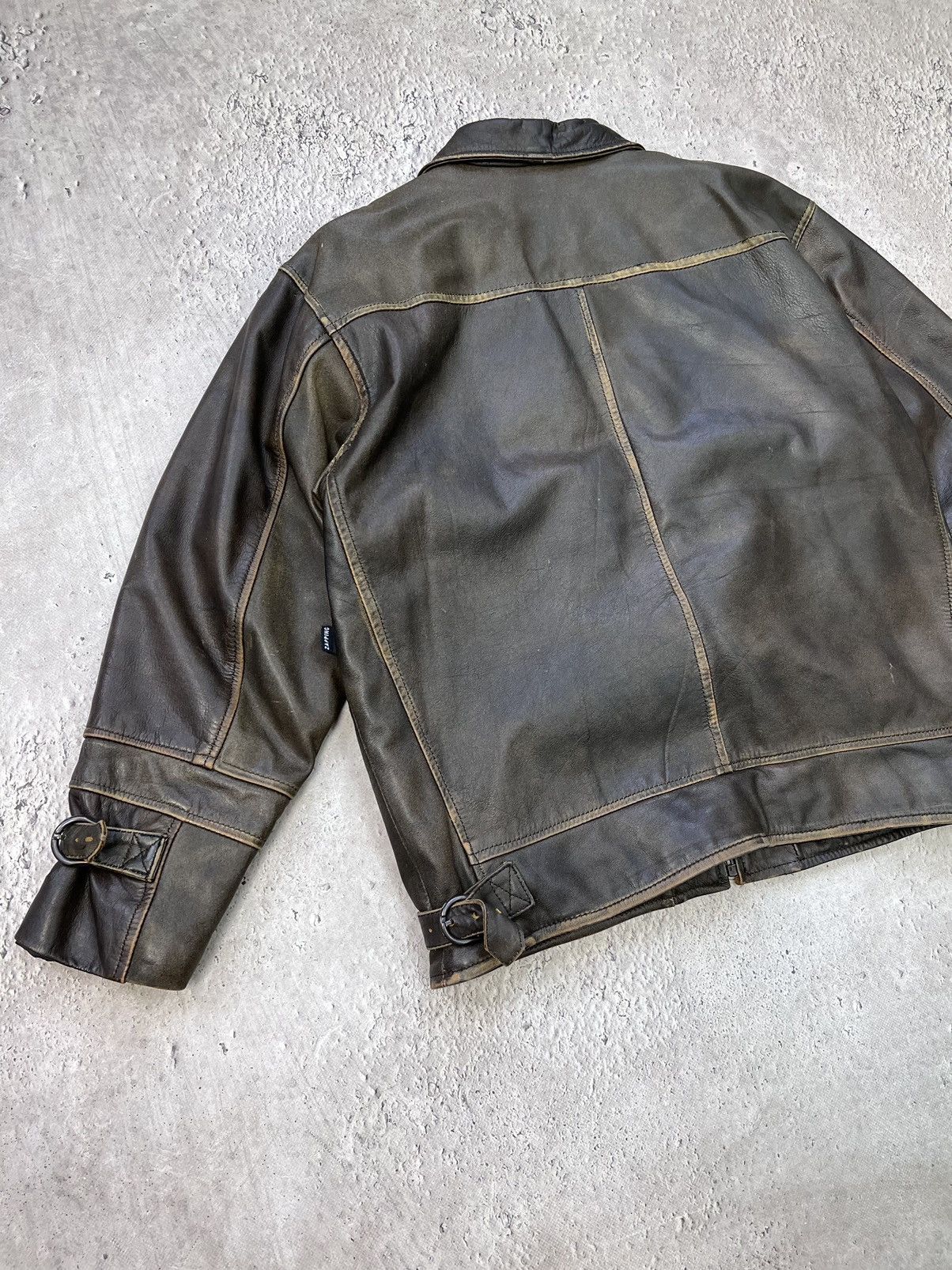 Harley Davidson × Vintage 90s Vintage Grunge Distressed Biker Leather Jacket Size US M / EU 48-50 / 2 - 12 Thumbnail