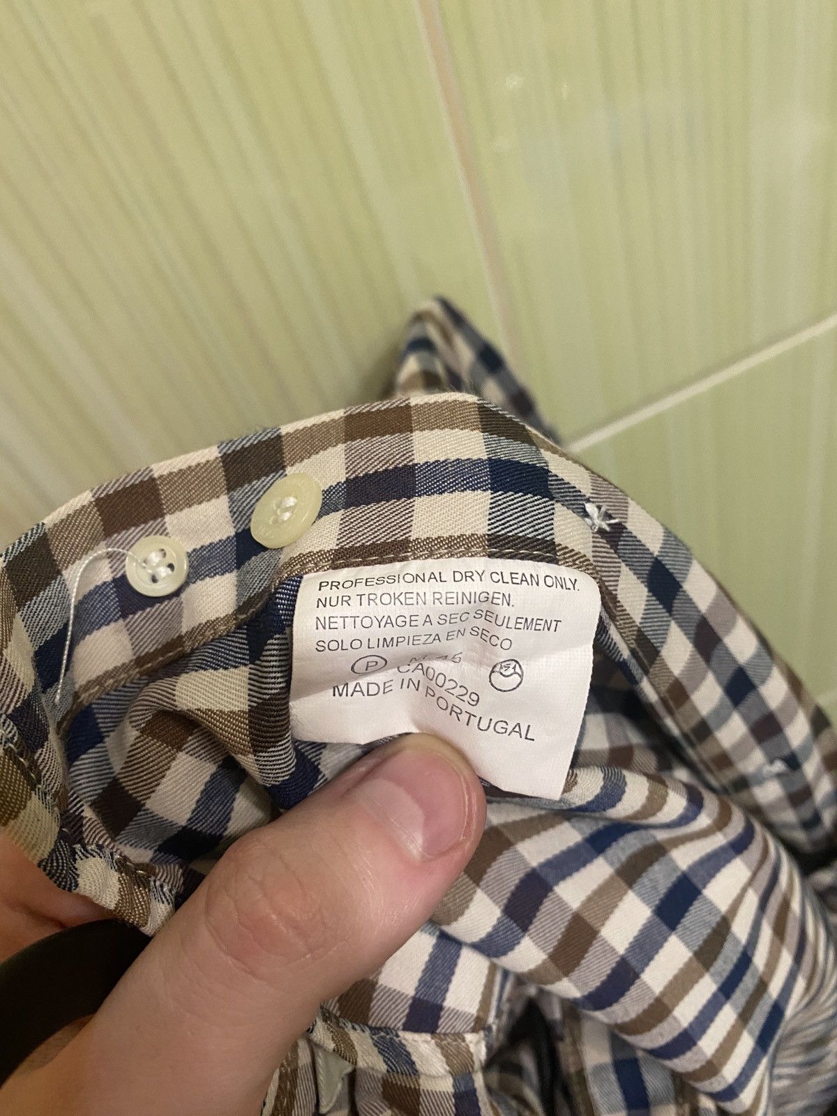 Aquascutum Aquascutum fullprint shirt button up Size US L / EU 52-54 / 3 - 3 Thumbnail