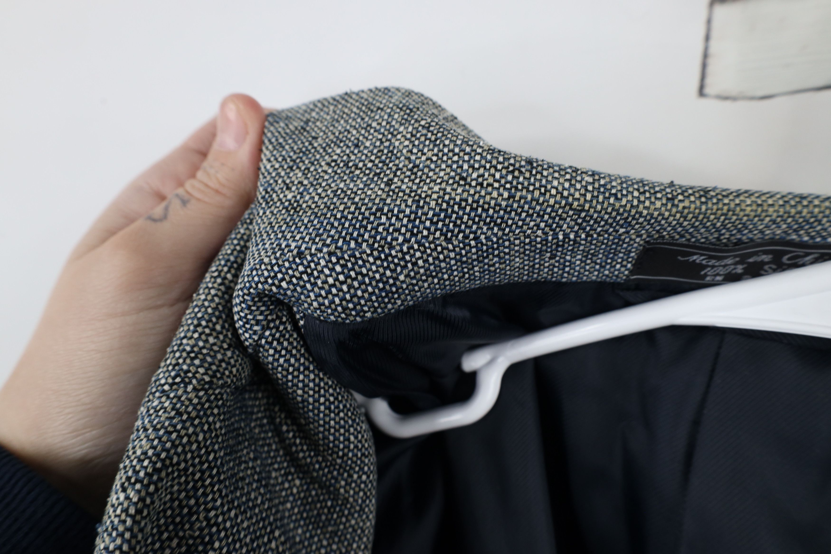 Vintage Vintage 90s Streetwear Silk Tweed Blazer Suit Coat Jacket Size US XL / EU 56 / 4 - 9 Thumbnail