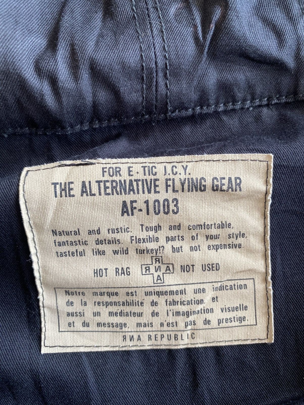 Japanese Brand × Vintage JAPANESE BRAND RNA REPUBLIC FLYING GEAR JACKET Size US L / EU 52-54 / 3 - 16 Thumbnail