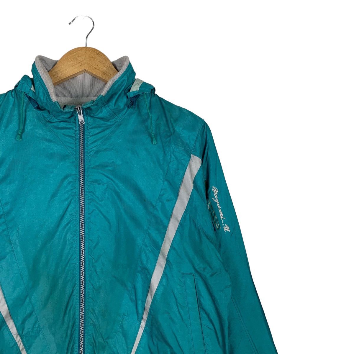 Asics ASICS Green Hooded Sports Light Jacket #1135-C52 Size US M / EU 48-50 / 2 - 5 Thumbnail