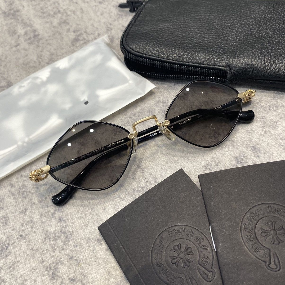 Chrome Hearts CHROME HEARTS DIAMOND DOG Matte Black/Matte Gold PlatedBlack Size ONE SIZE - 3 Thumbnail