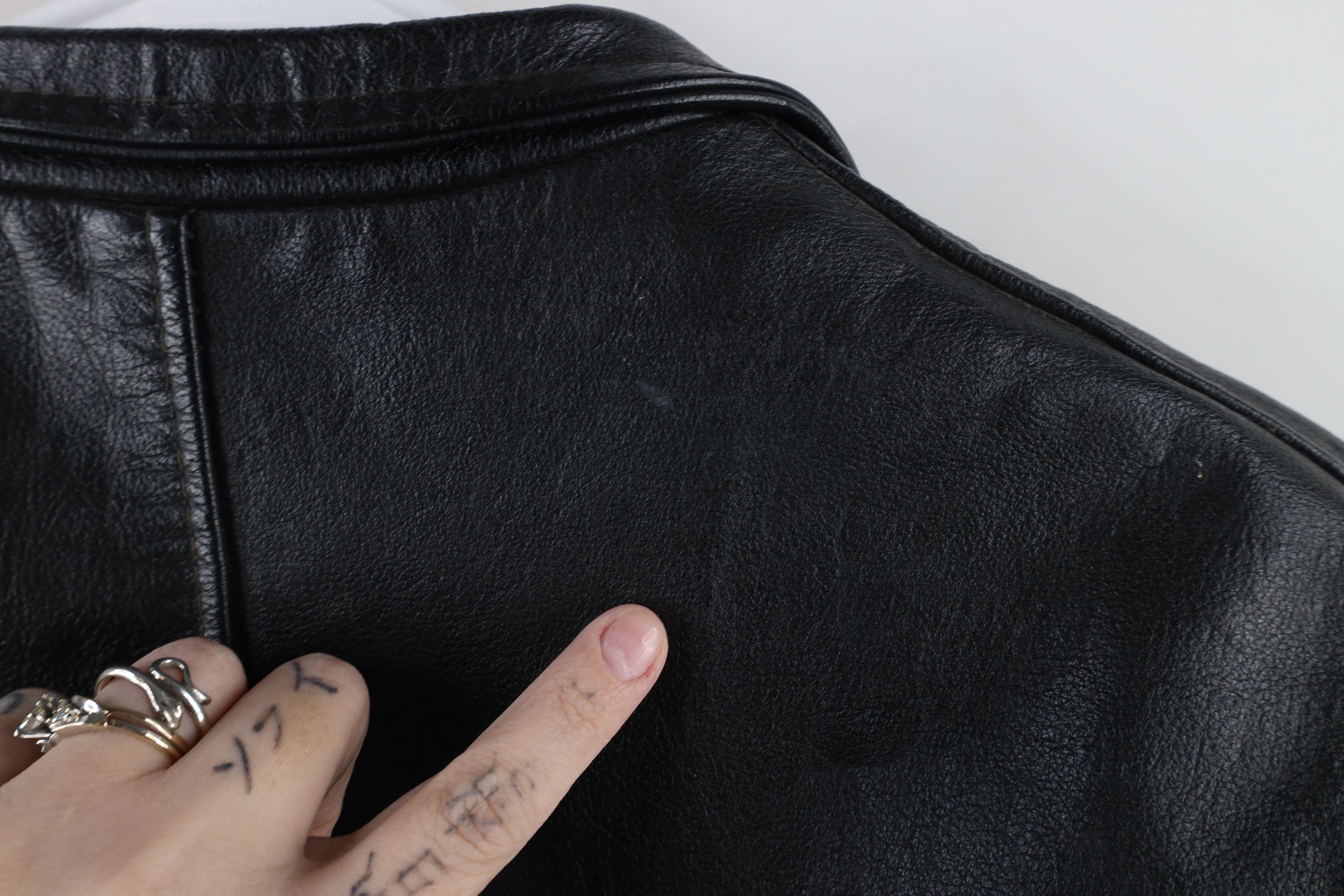 Vintage Vintage 70s Streetwear Leather Cafe Racer Bomber Jacket USA Size US L / EU 52-54 / 3 - 13 Thumbnail