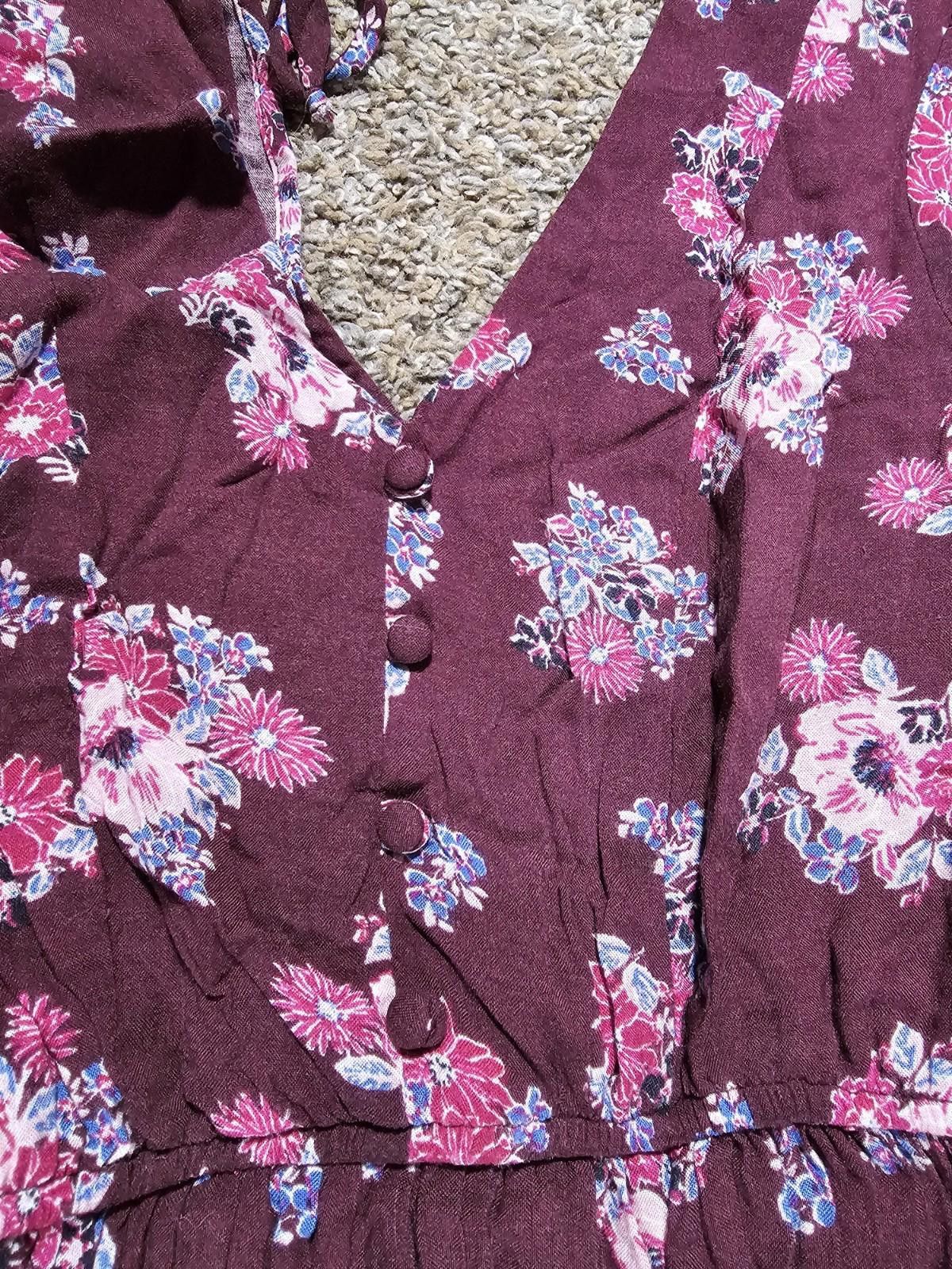Other Three Pink Hearts XS Dress Red Floral Size XS / US 0-2 / IT 36-38 - 2 Thumbnail