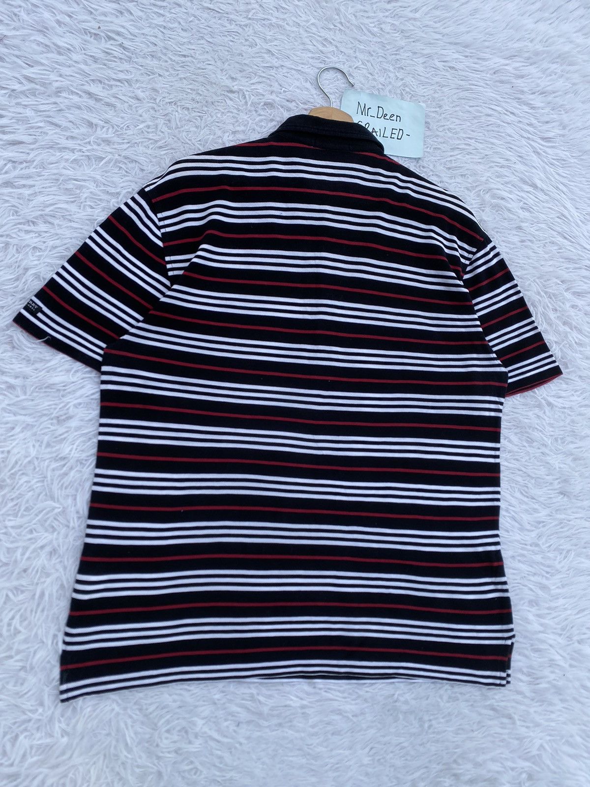 Burberry Rare Vintage Burberry Black Label Stripes Polo Tee Size US M / EU 48-50 / 2 - 19 Thumbnail