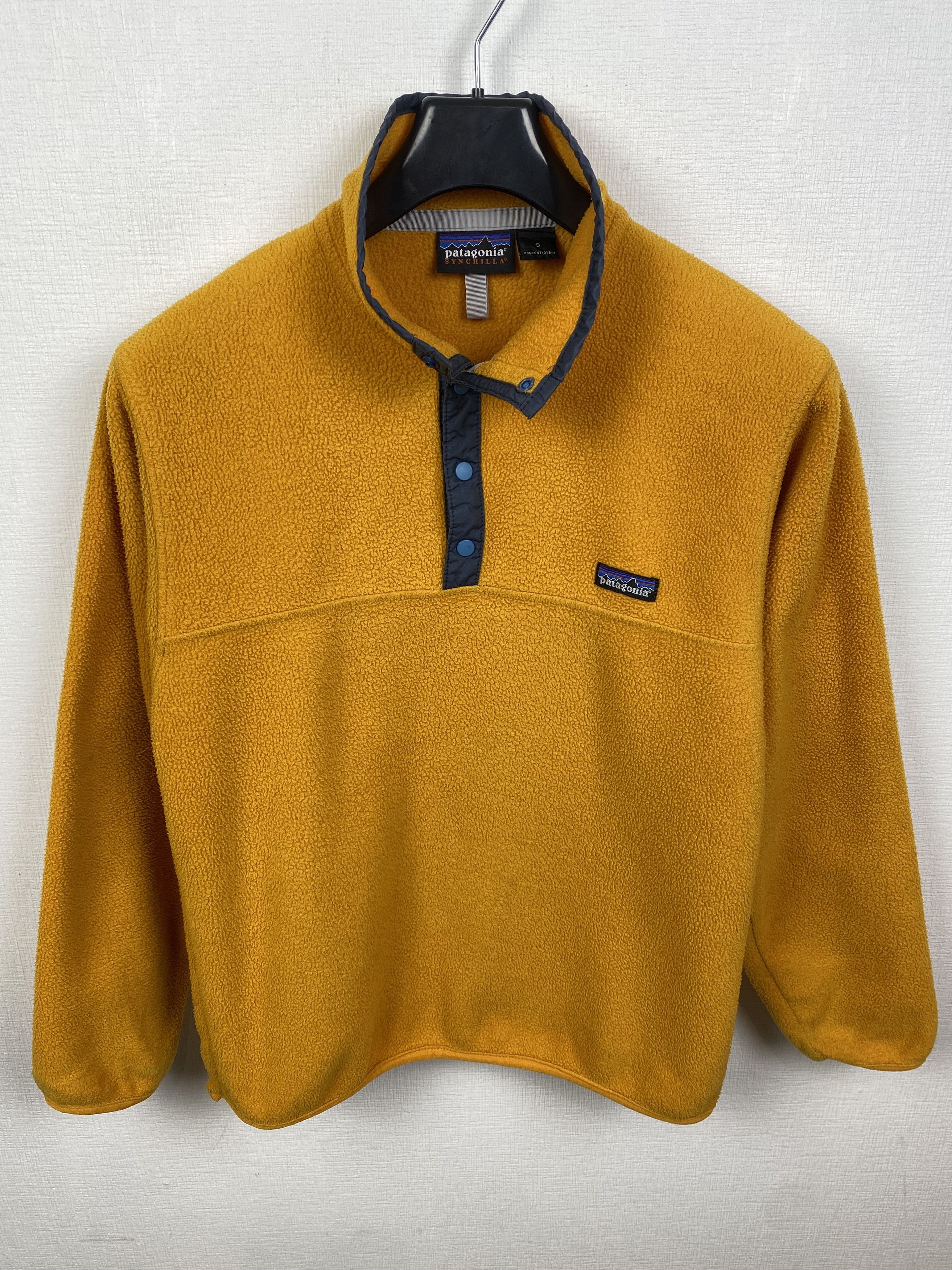 Patagonia Synchilla Yellow Vintage Fleece Jumper Men size S