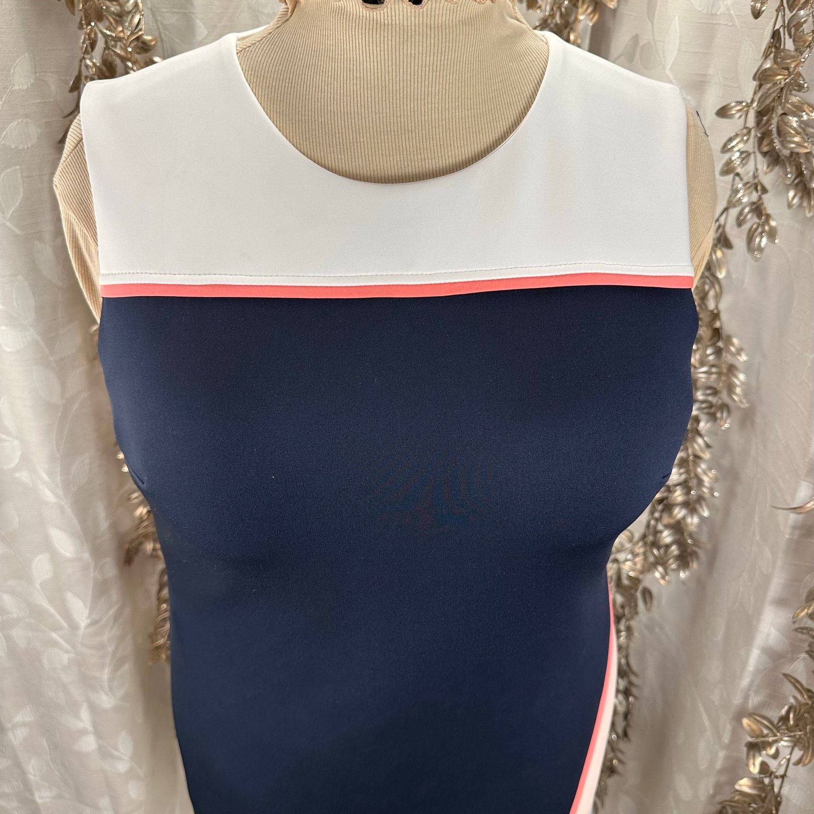 Tommy Hilfiger Tommy Hilfiger Navy White Coral Sheath Dress Size 14 Size XL / US 12-14 / IT 48-50 - 7 Thumbnail