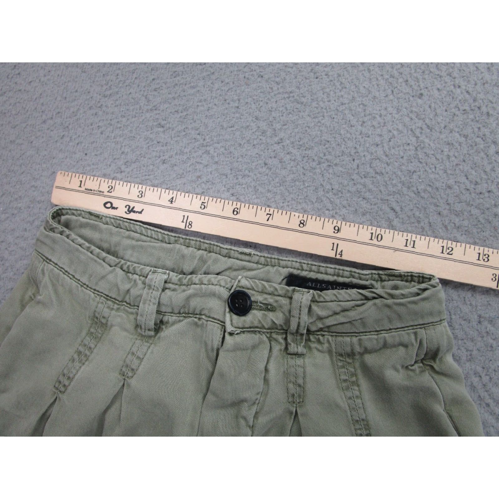 Allsaints ALLSAINTS Joggers Womens 2 Army Green Cargo Lira Trousers Military Pants Boho Tightening? Size 26" / US 2 / IT 38 - 7 Thumbnail