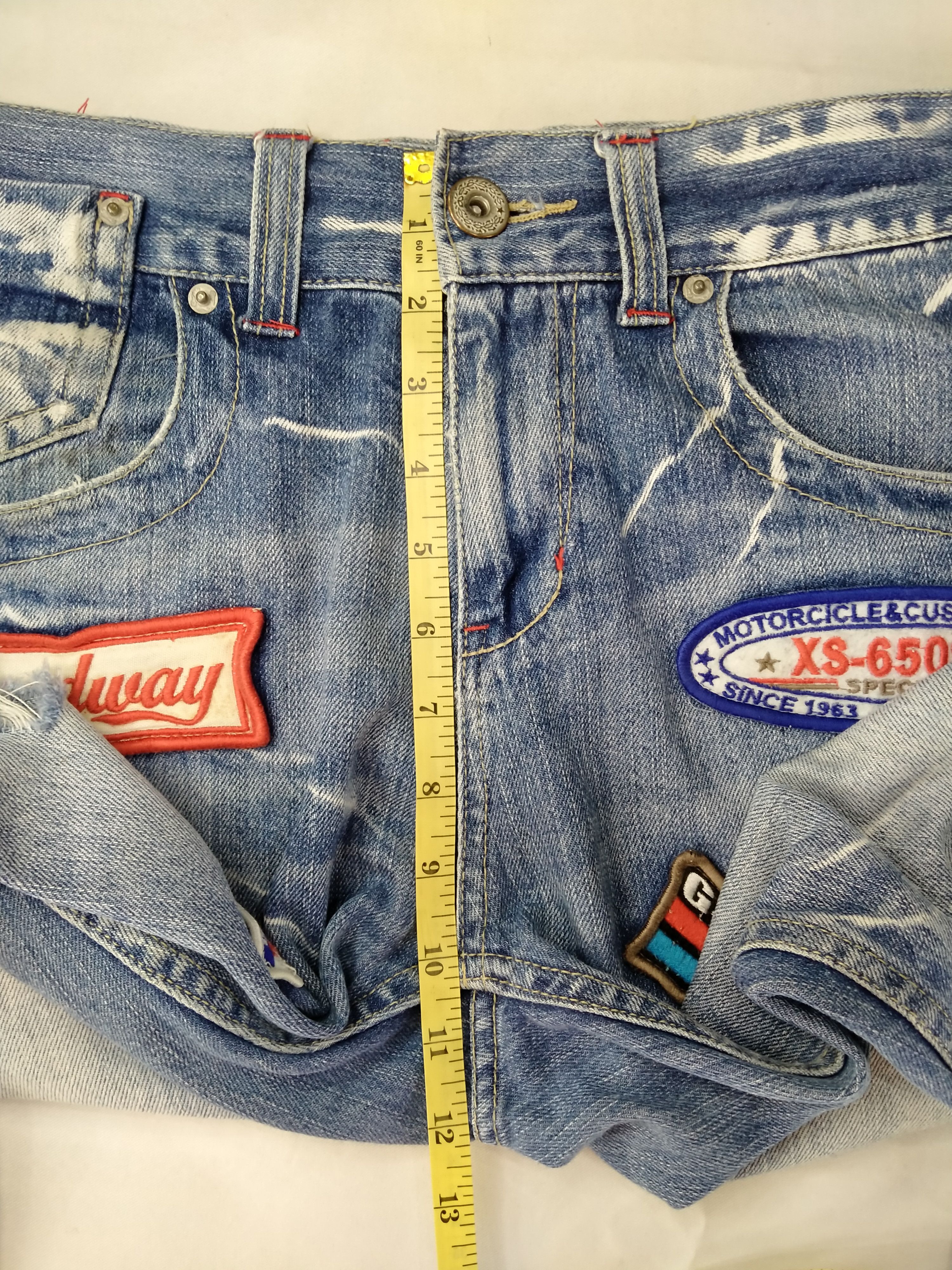 Hysteric Glamour Lucky Store Japanese Brand Distressed Patch 31x31 JN043 Size US 31 - 6 Thumbnail