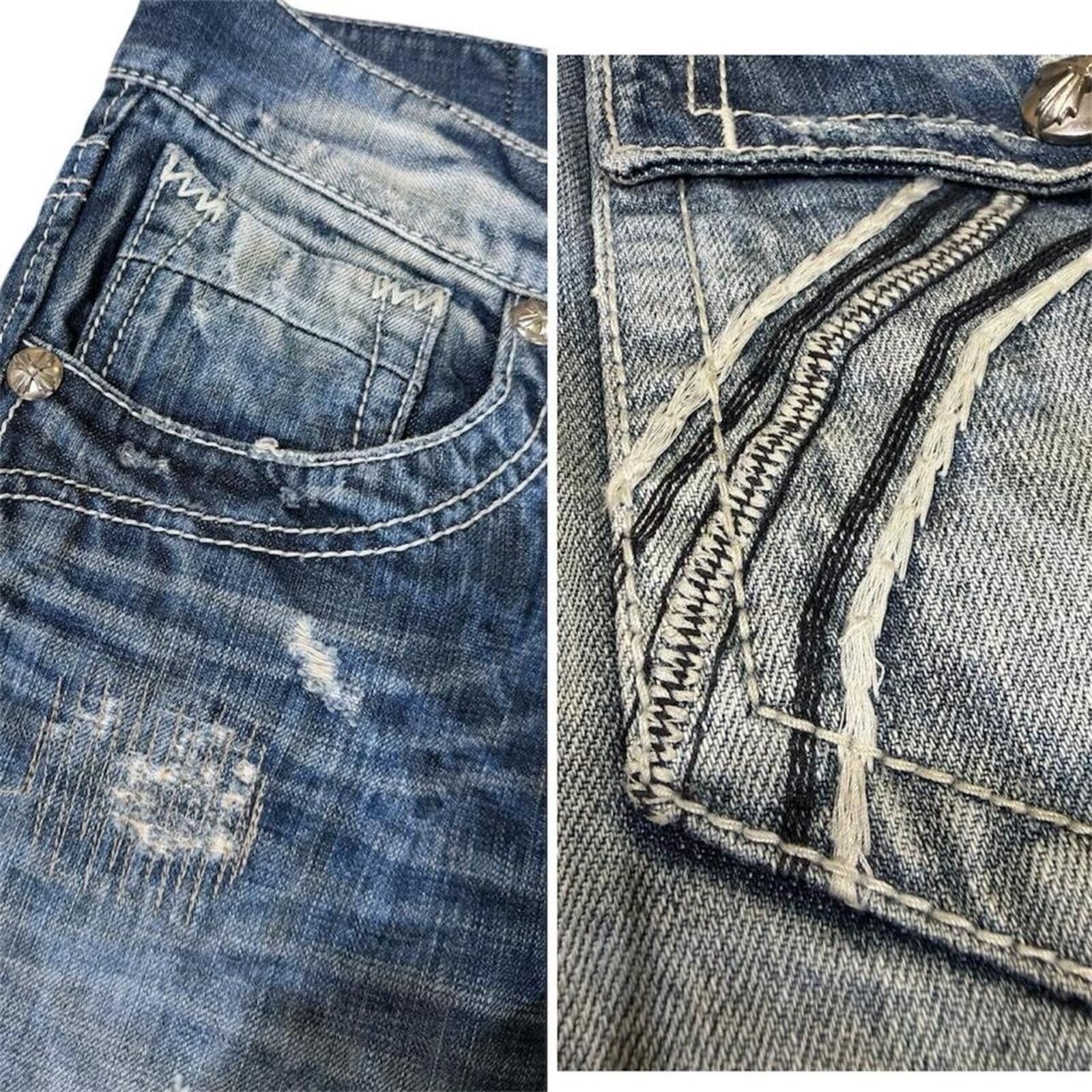 True Religion Buckaroo original vintage denim jeans Size US 33 - 7 Thumbnail