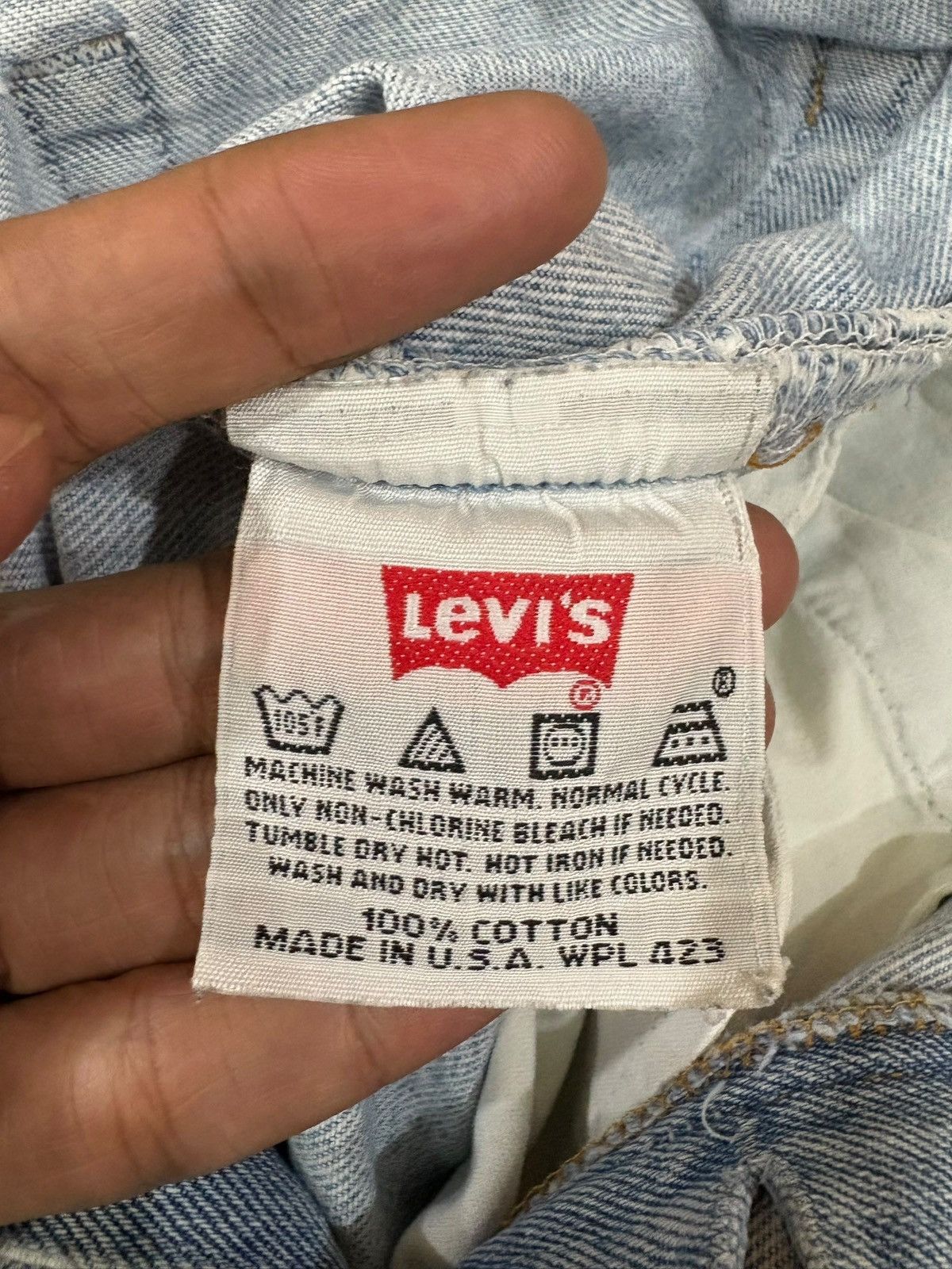 Levi's Vintage 90s Levis 501 Light Wash Distressed Loose Jeans Size US 30 / EU 46 - 9 Thumbnail