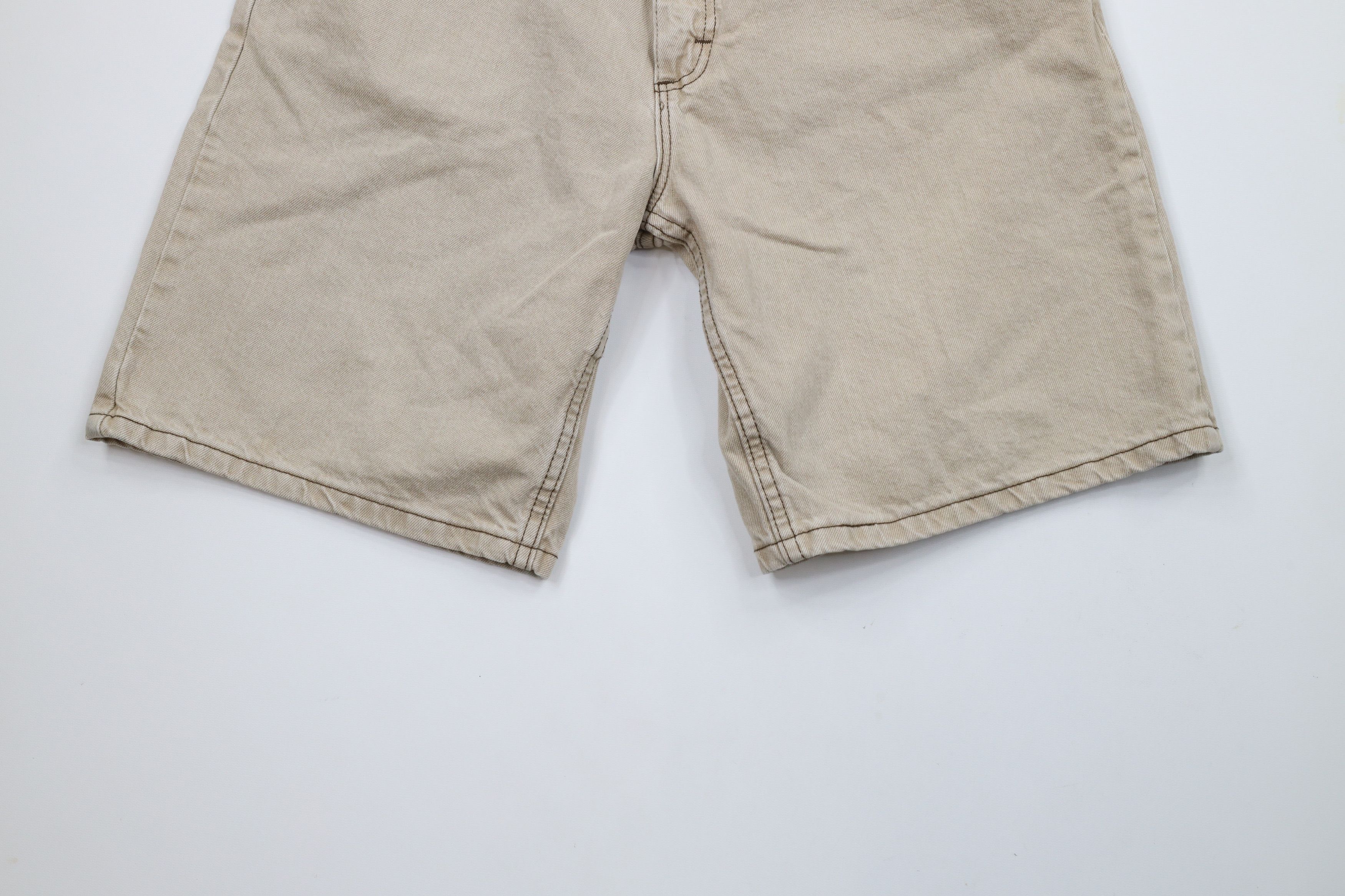 Vintage Vintage 90s Streetwear Denim Jean Shorts Jorts Beige Cotton Size US 34 / EU 50 - 4 Thumbnail