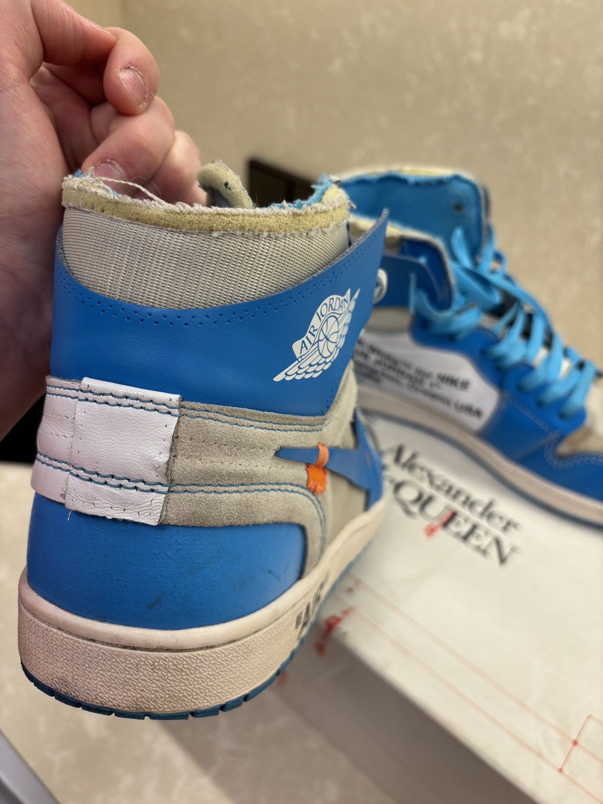 Nike × Off-White Off white unc jordan 1 Size US 11.5 / EU 44-45 - 9 Thumbnail