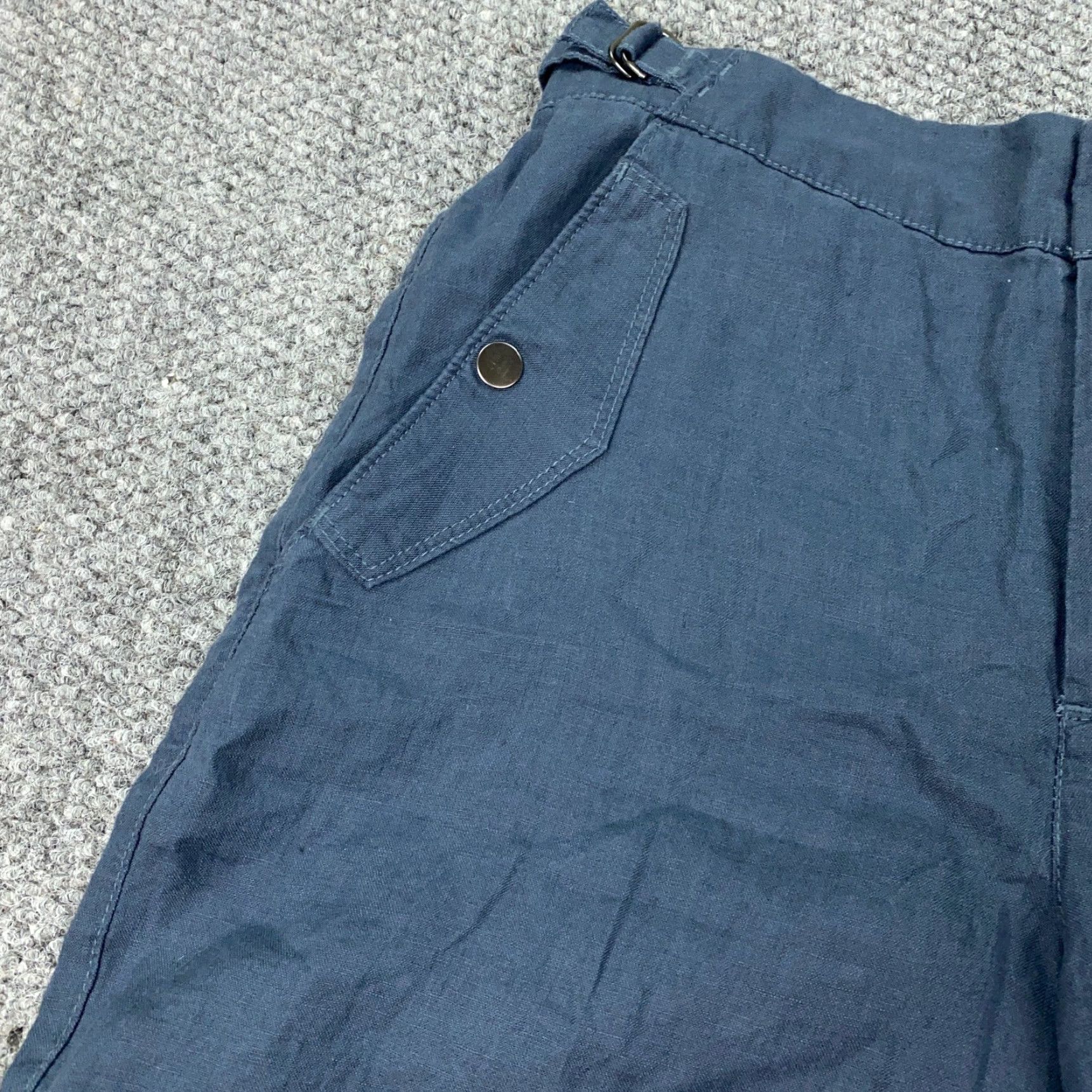 Athleta VINTAGE Athleta Linen Shorts Womens Size 6 Casual Lightweight Blue High Rise Chino Size 28" / US 6 / IT 42 - 3 Thumbnail