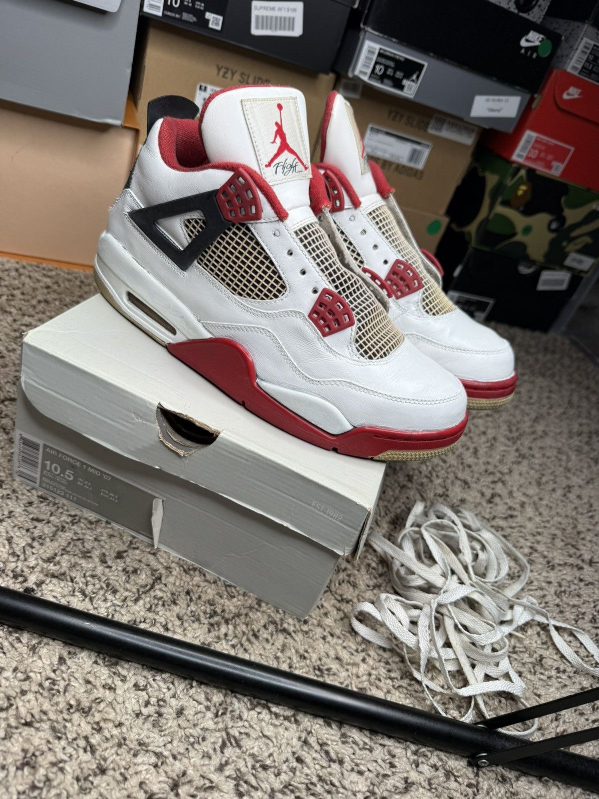 Nike 2012 Jordan Fire Red 4s Size US 10 / EU 43 - 1 Thumbnail